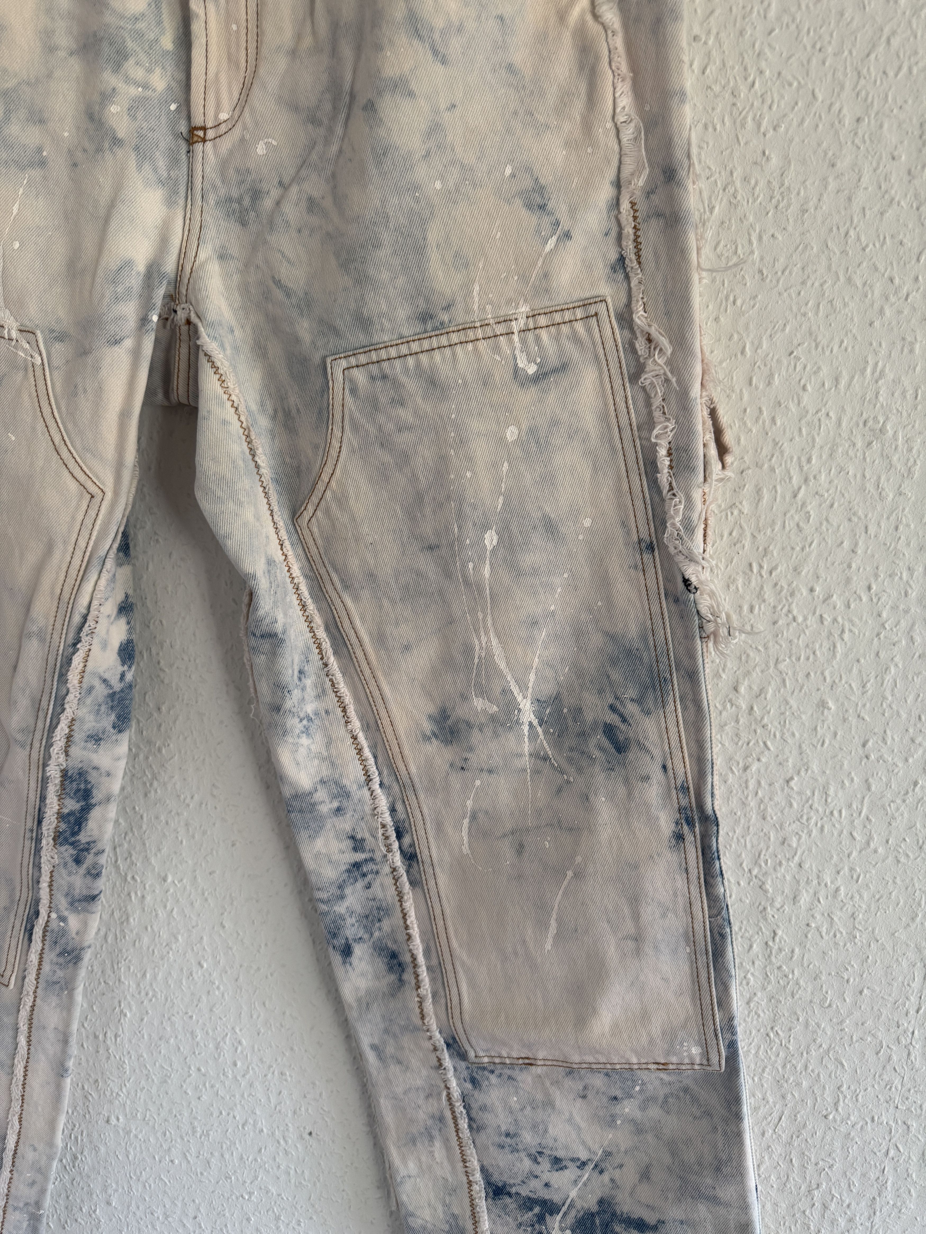 Off-White Bleached Reconstructed Double Knee Carpenter Pants Size US 34 / EU 50 - 2 Thumbnail