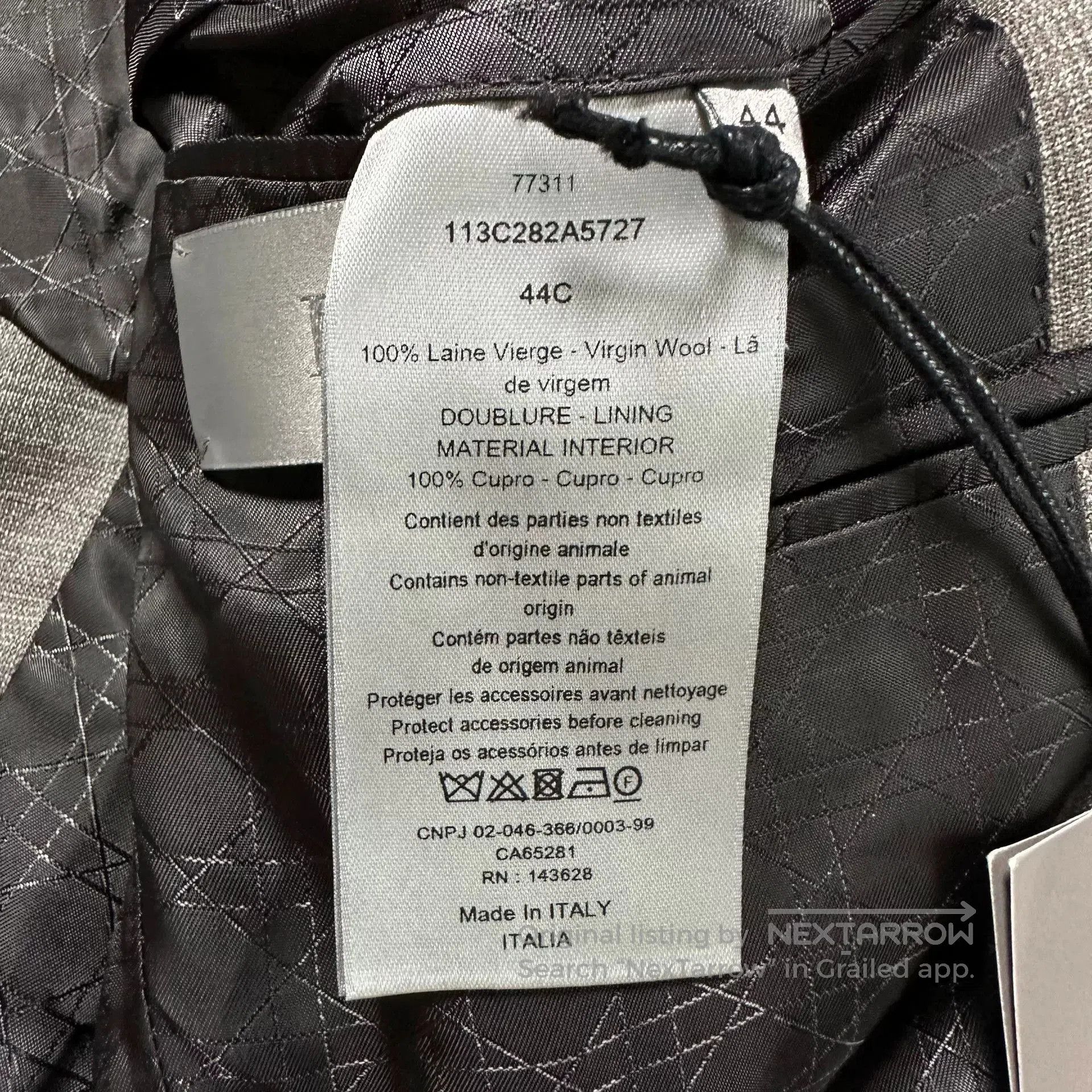 Dior Dior Man Gray CD Strap Suit Blazer. Size US M / EU 48-50 / 2 - 6 Thumbnail