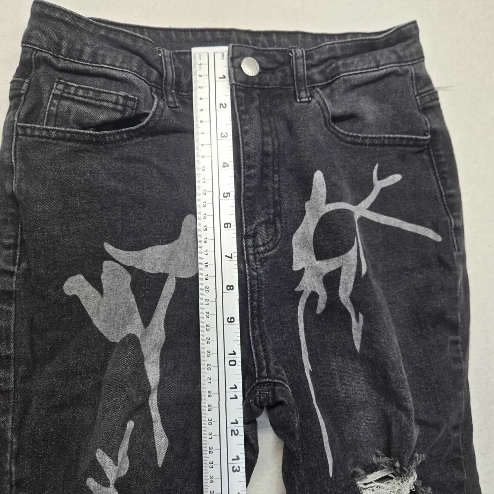 Torrid TORRID Black Distressed Skinny Jeans Denim Pants Adult Women's Size M Size 32" / US 10 / IT 46 - 5 Thumbnail