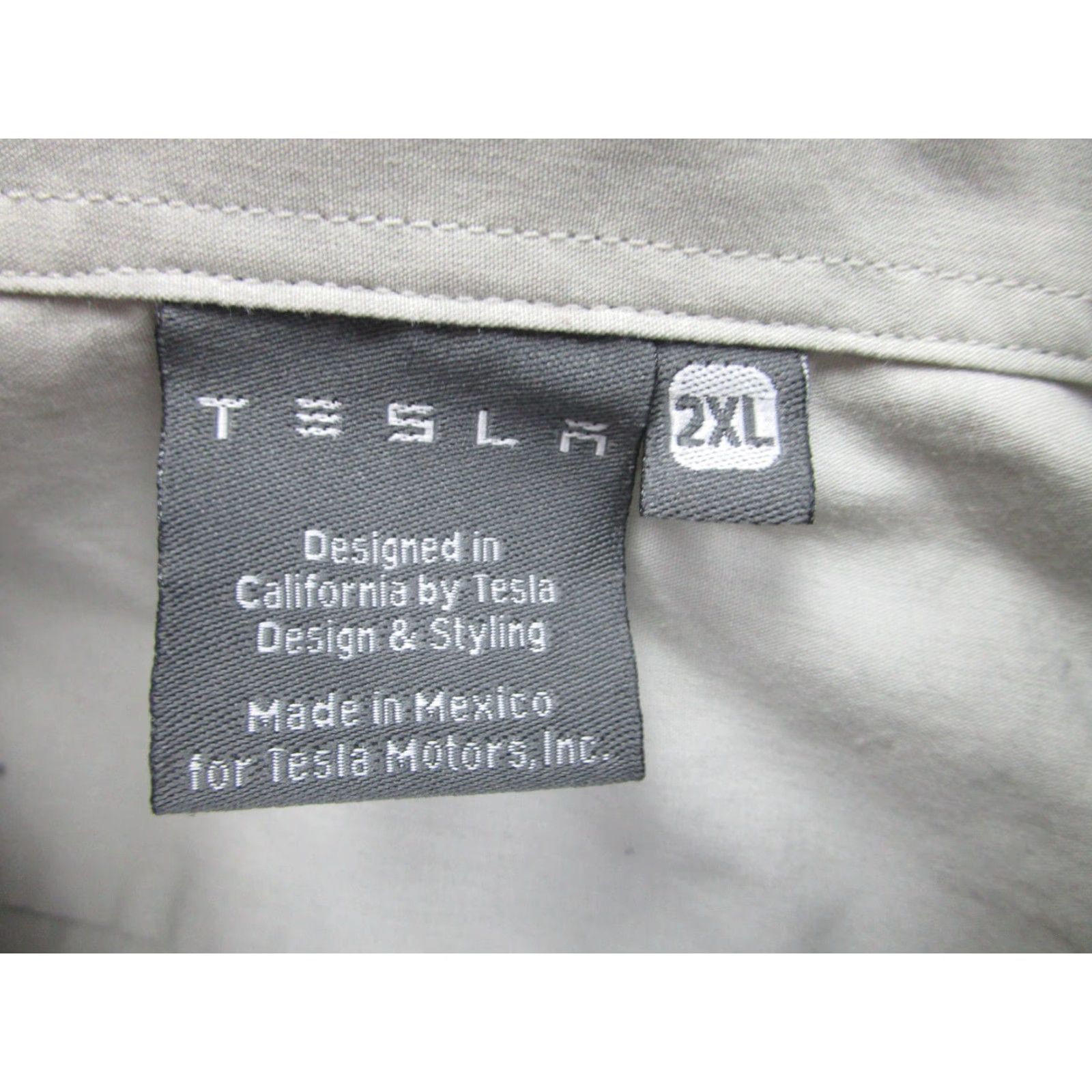Logo 7 Tesla Shirt Mens 2XL Gray Button Down Long Sleeve Logo Business Casual Size US XXL / EU 58 / 5 - 5 Thumbnail