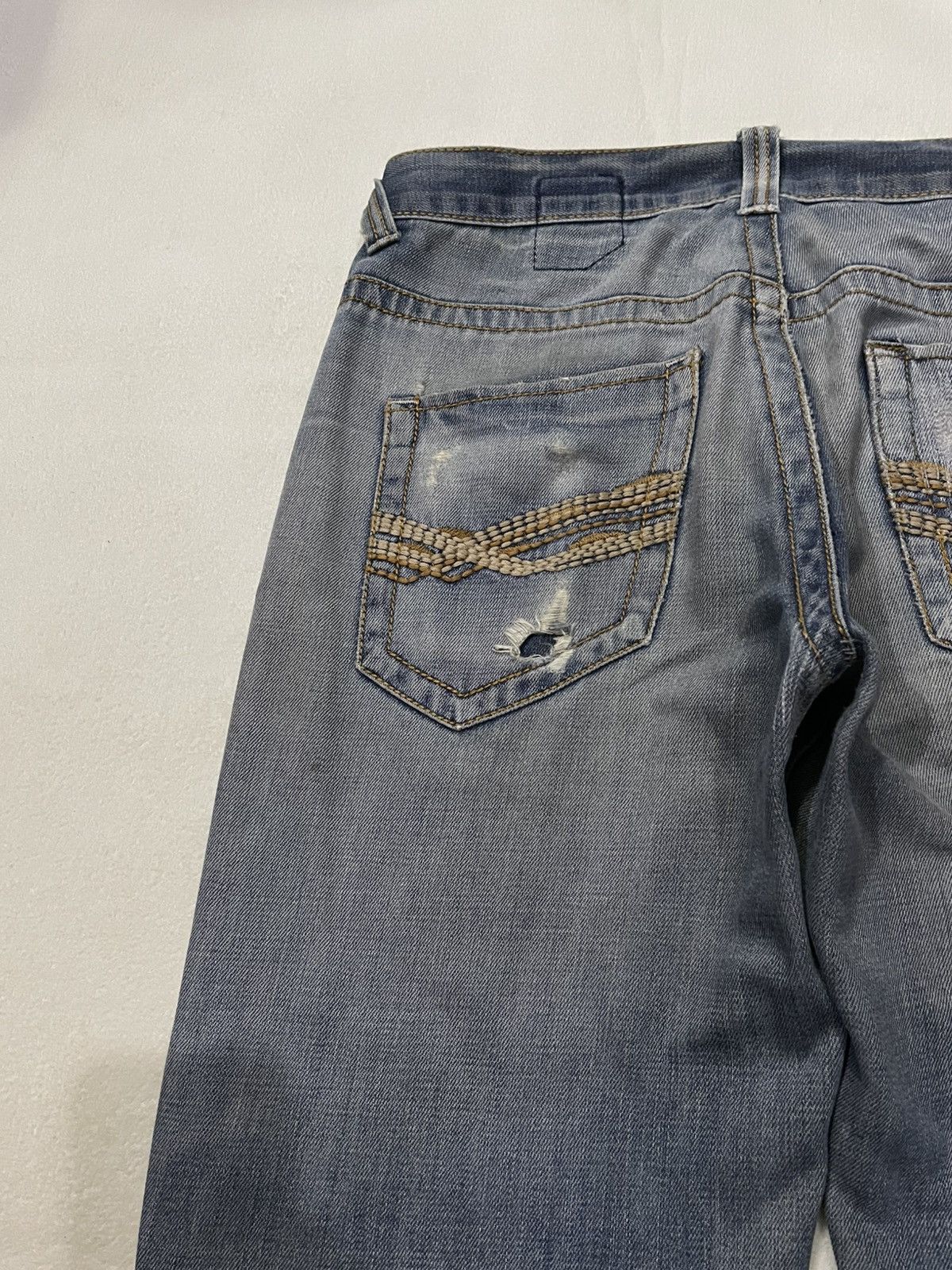 Polo Ralph Lauren Vintage Polo Denim Distress Mudwash Faded Jeans Size US 33 - 13 Thumbnail