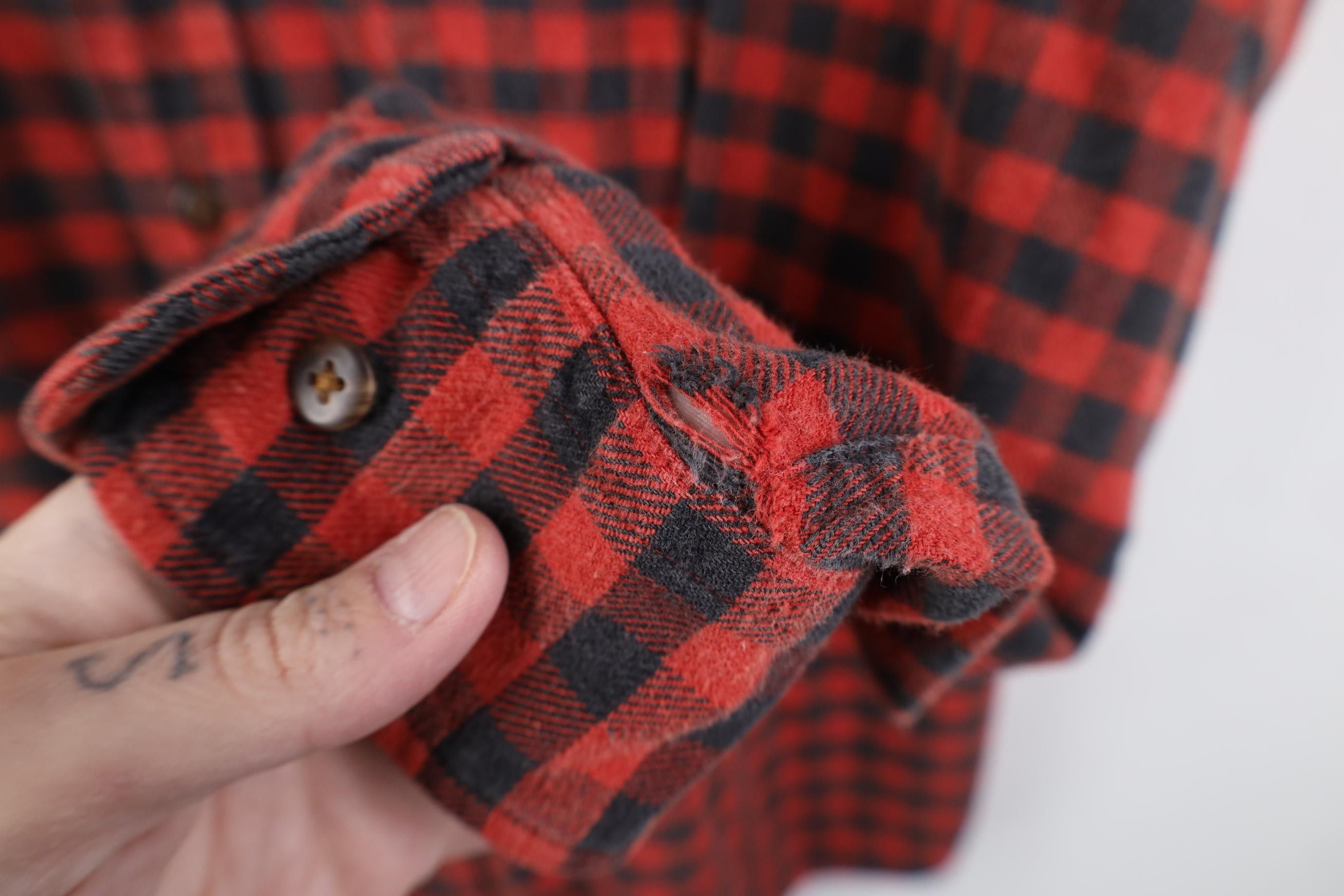 Lands' End Vintage 90s Lands End Collared Button Down Shirt Plaid Size US L / EU 52-54 / 3 - 4 Thumbnail