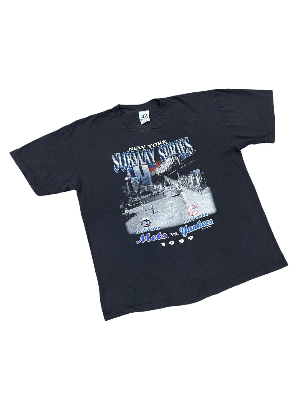 MLB VTG 1999 Subway Series Memoribilia NY Mets x NY Yankees Tee Size US XL / EU 56 / 4 - 4 Thumbnail