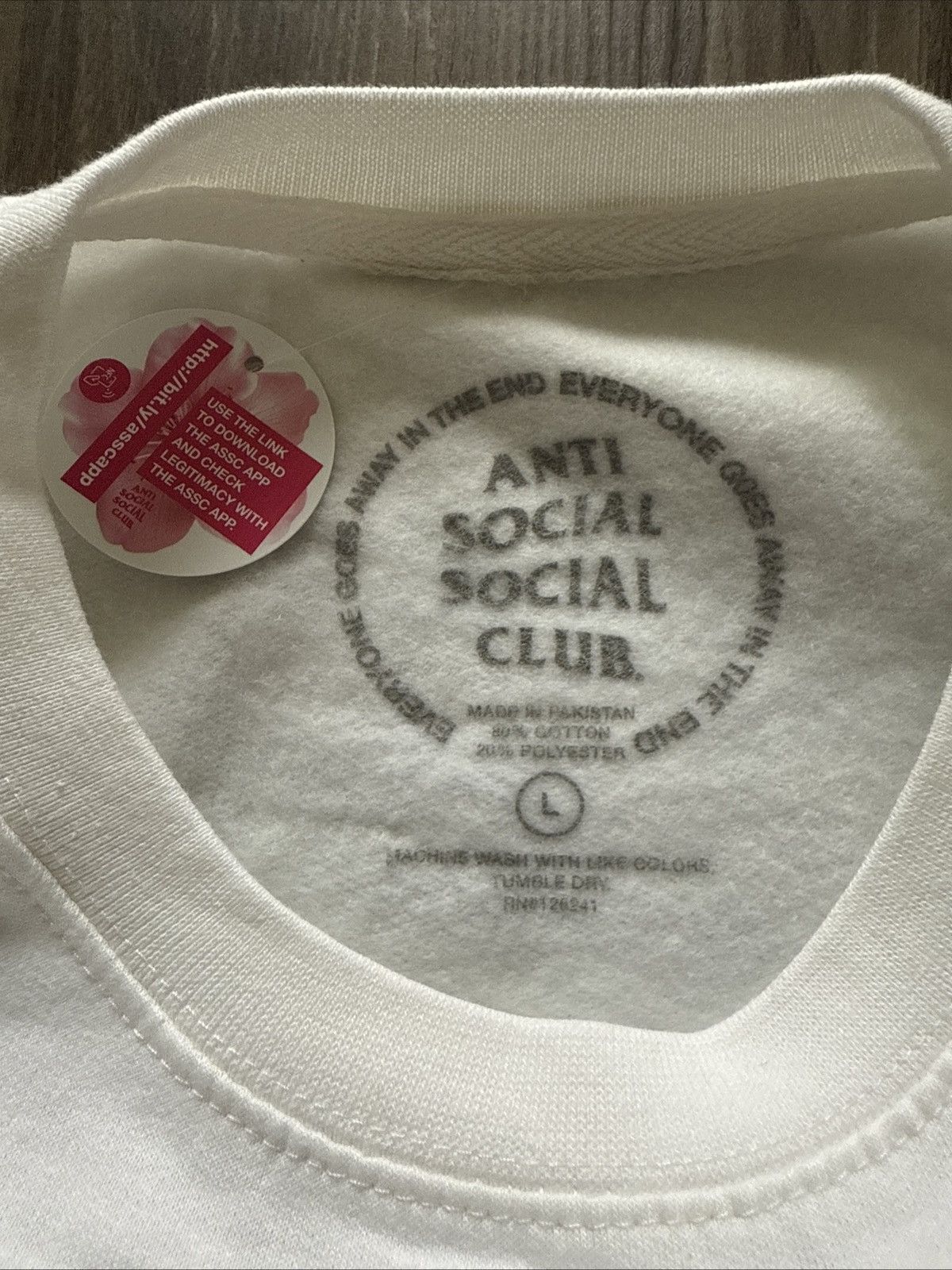Anti Social Social Club × NASCAR Anti Social Social Club Speechless Crewneck White - Size L Size US L / EU 52-54 / 3 - 5 Thumbnail
