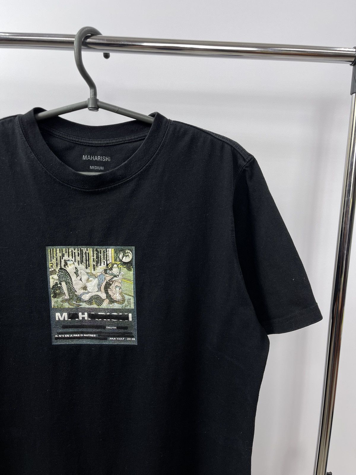 Maharishi Maharishi T-Shirt Size M Black Central Logo Made In Portugal Size US M / EU 48-50 / 2 - 2 Thumbnail