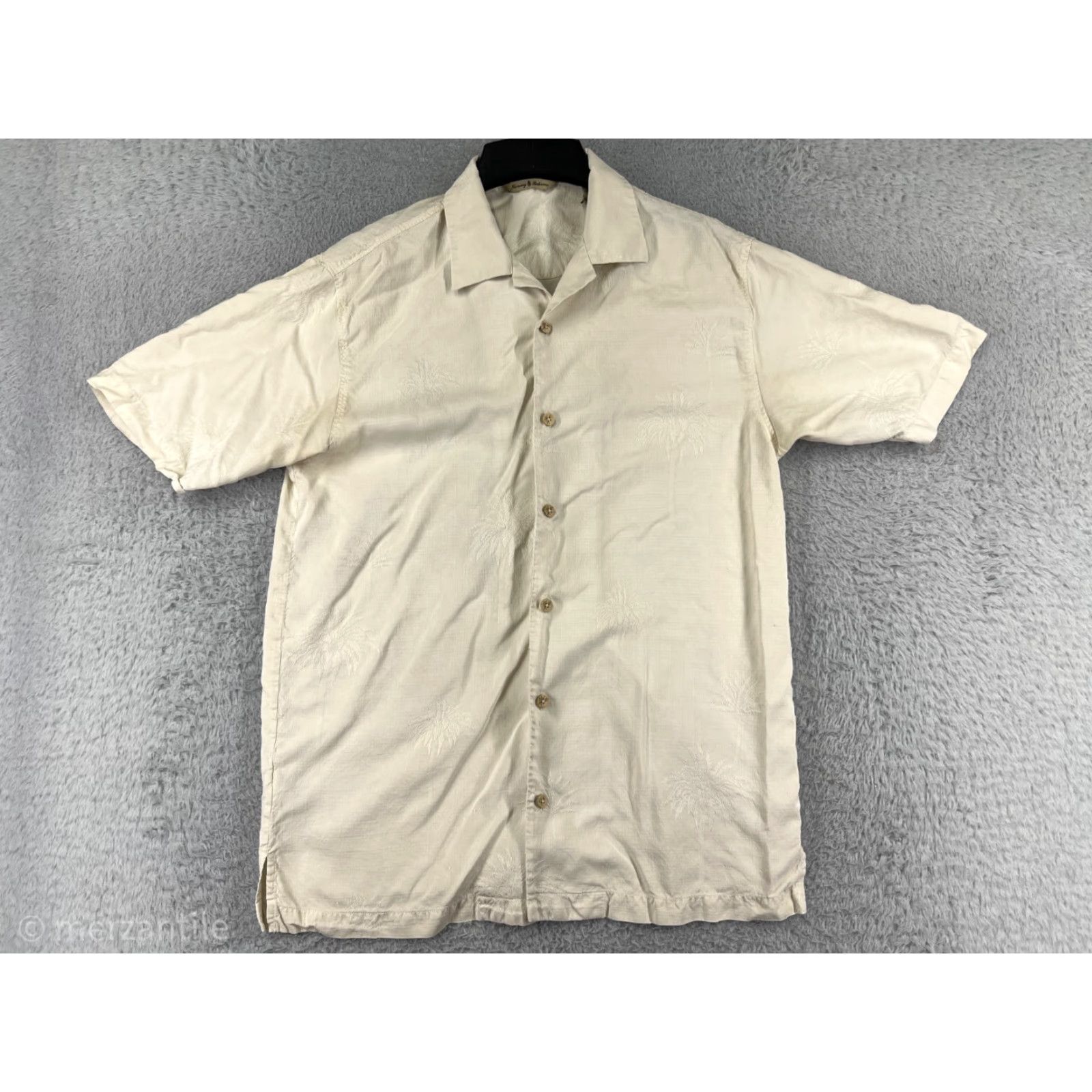 Tommy Bahama VINTAGE Tommy Bahama Shirt Men Small Beige 100% Silk Plugged Into Paradise Tour 1993 Size US S / EU 44-46 / 1 - 2 Thumbnail