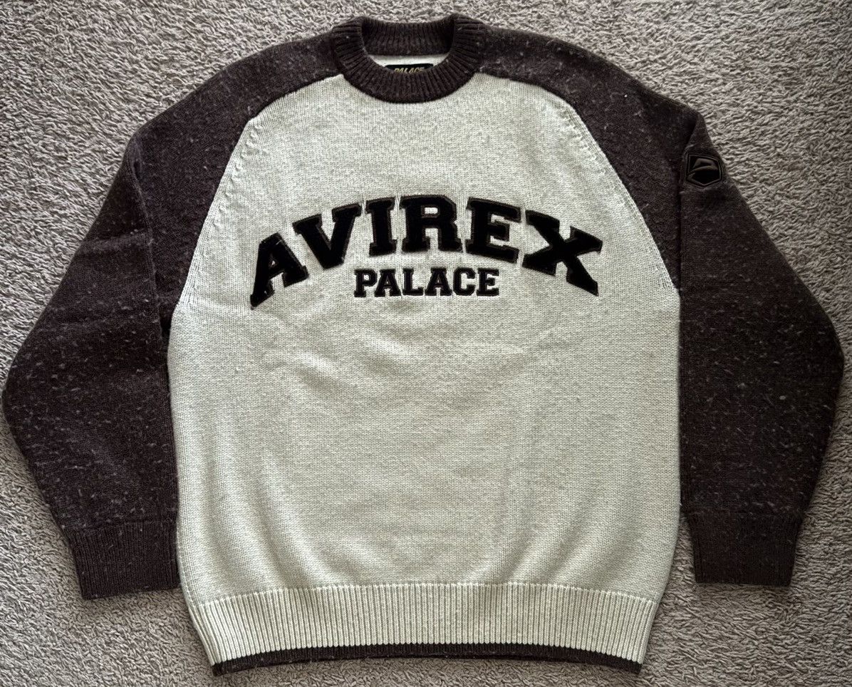 トップス PALACE AVIREX CHENILLE KNIT BLACK Msize PALACE AVIREX CHENILLE KNIT | PALACE SKATEBOARDS