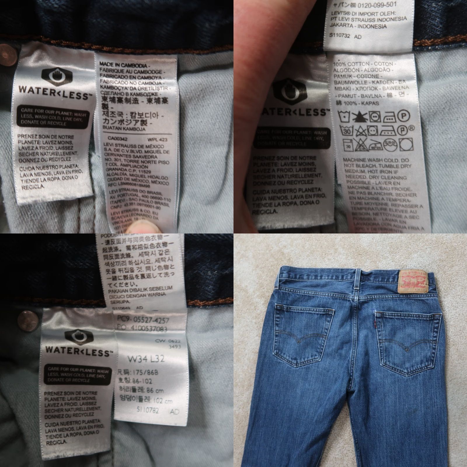 Levi's VINTAGE Levi's 527 Jeans Men 34x32 Blue Denim Distressed Bootcut Pants 5-Pocket Regular Inseam 32 Zip Closure Leather Logo Mens Size US 34 / EU 50 - 8 Thumbnail