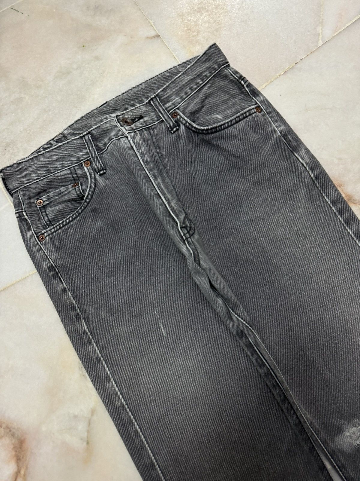 Edwin 💥Flare💥Insane 90s EDWIN Sand Washed Faded Bootcut Distressed Size US 28 / EU 44 - 4 Thumbnail