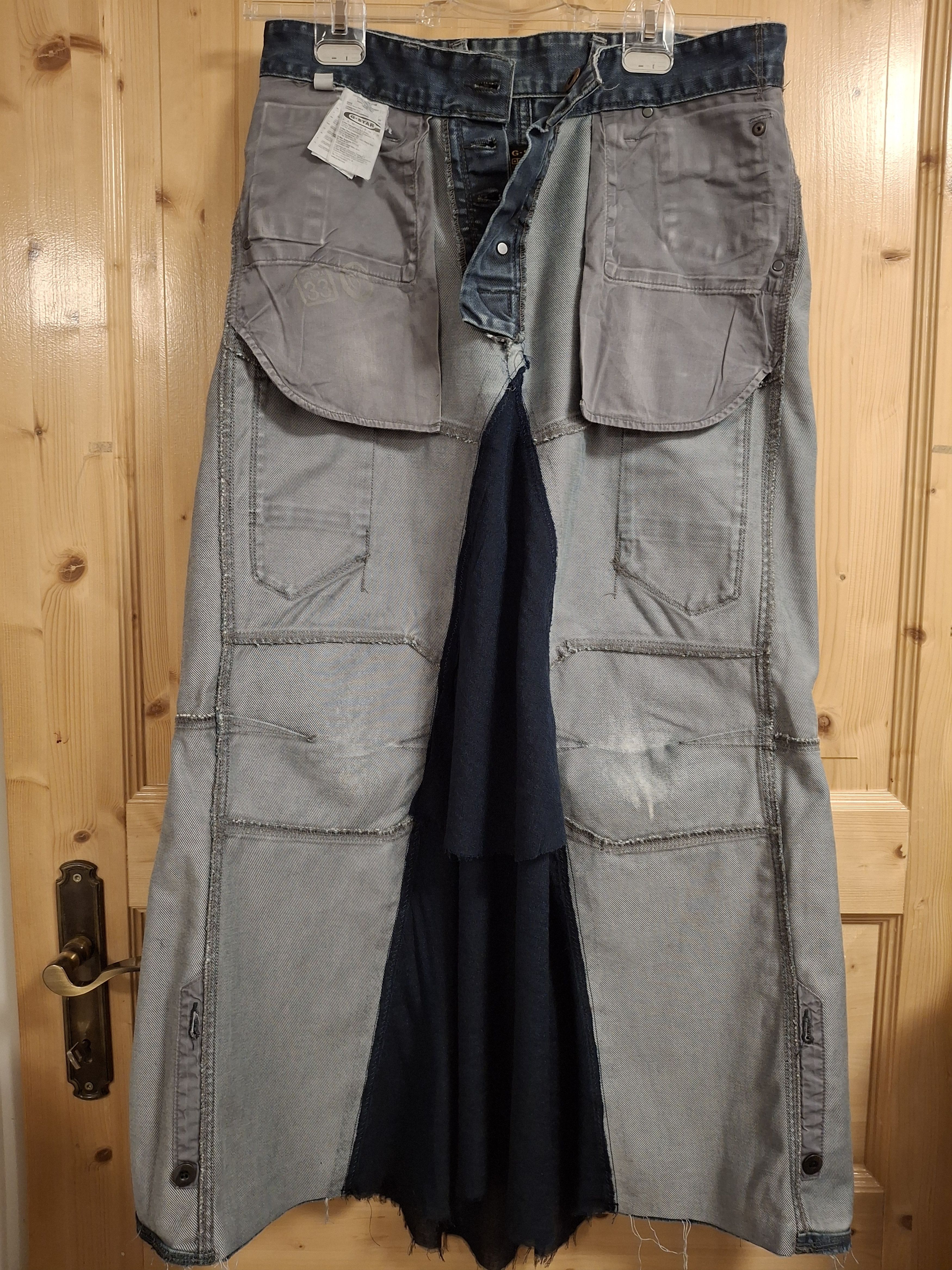 G-Star G-Star RAW Archive Y2K Reworked Denim Maxi Skirt 33" Size 33" - 20 Thumbnail