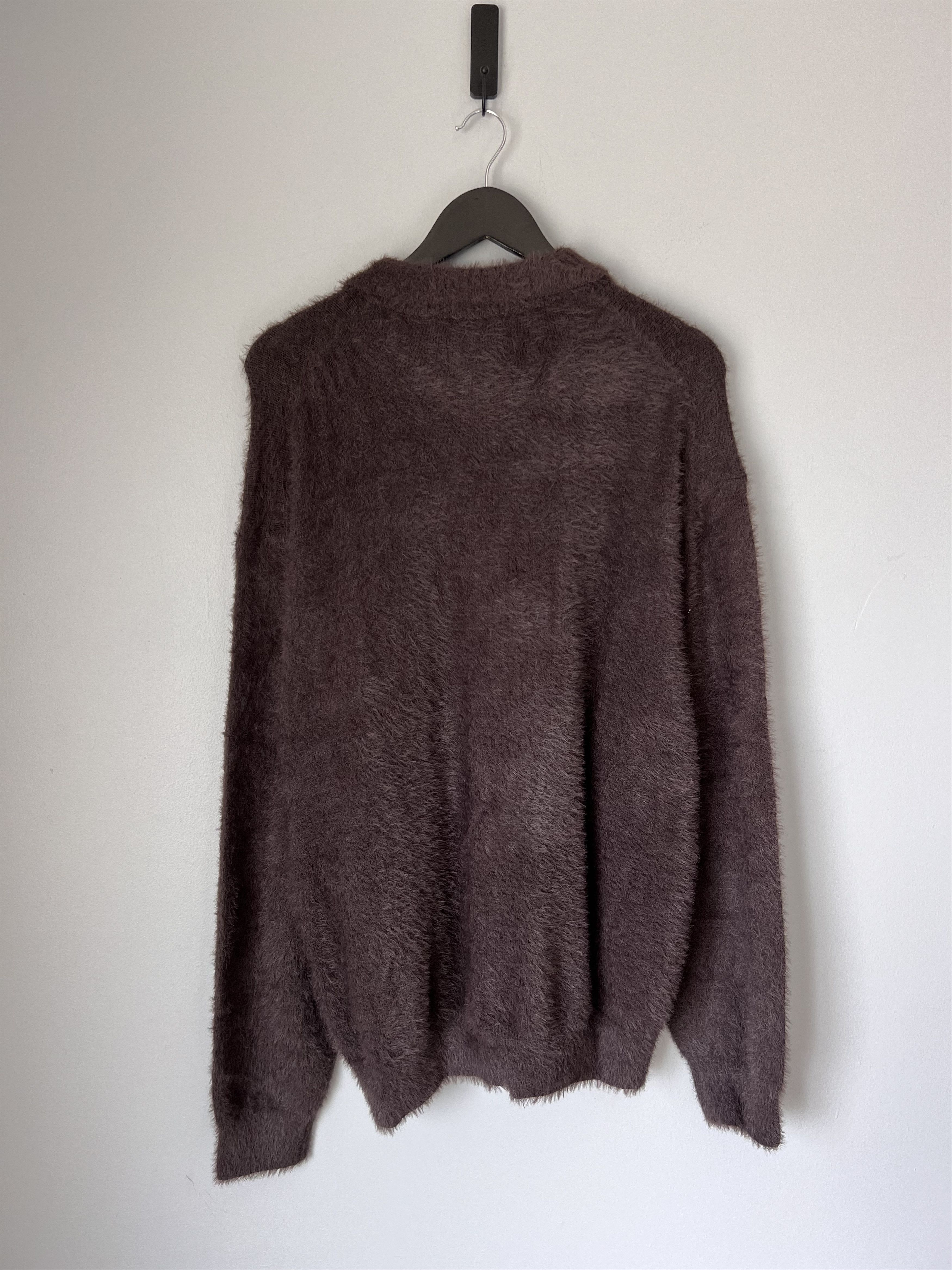 thisisneverthat Thisisneverthat SCT Logo Shaggy Knit Polo in Brown Size US XL / EU 56 / 4 - 5 Thumbnail