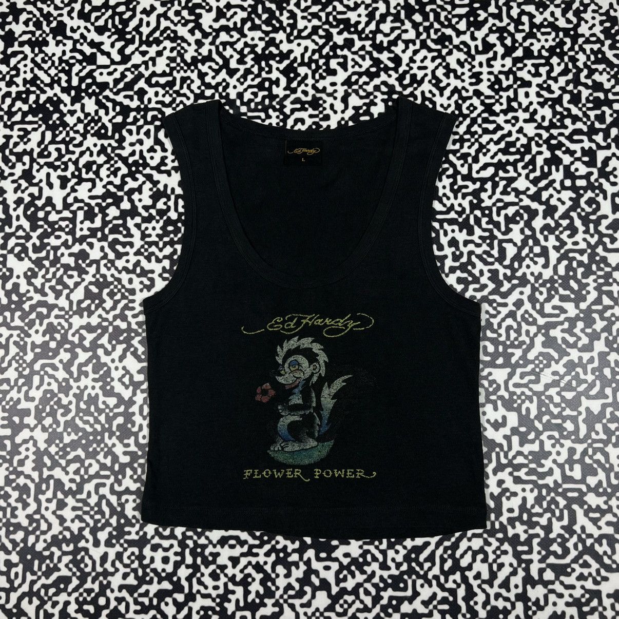 Ed Hardy Vintage Y2K Ed Hardy Flower Power Japanese Style Tank Top Size L / US 10 / IT 46 - 3 Thumbnail