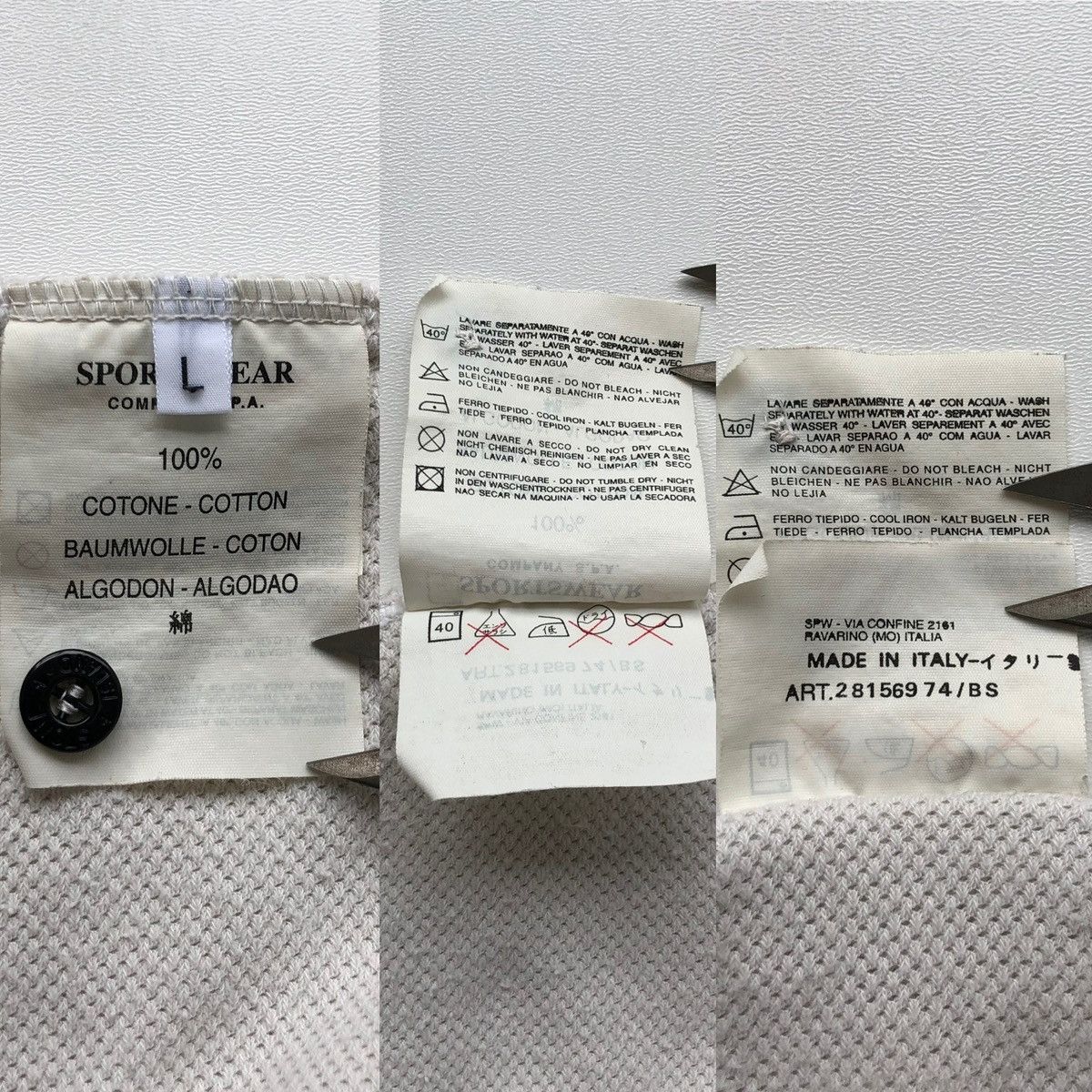Stone Island Stone Island SS98 Vintage Logo Half Sweater White Archive Size US L / EU 52-54 / 3 - 11 Thumbnail