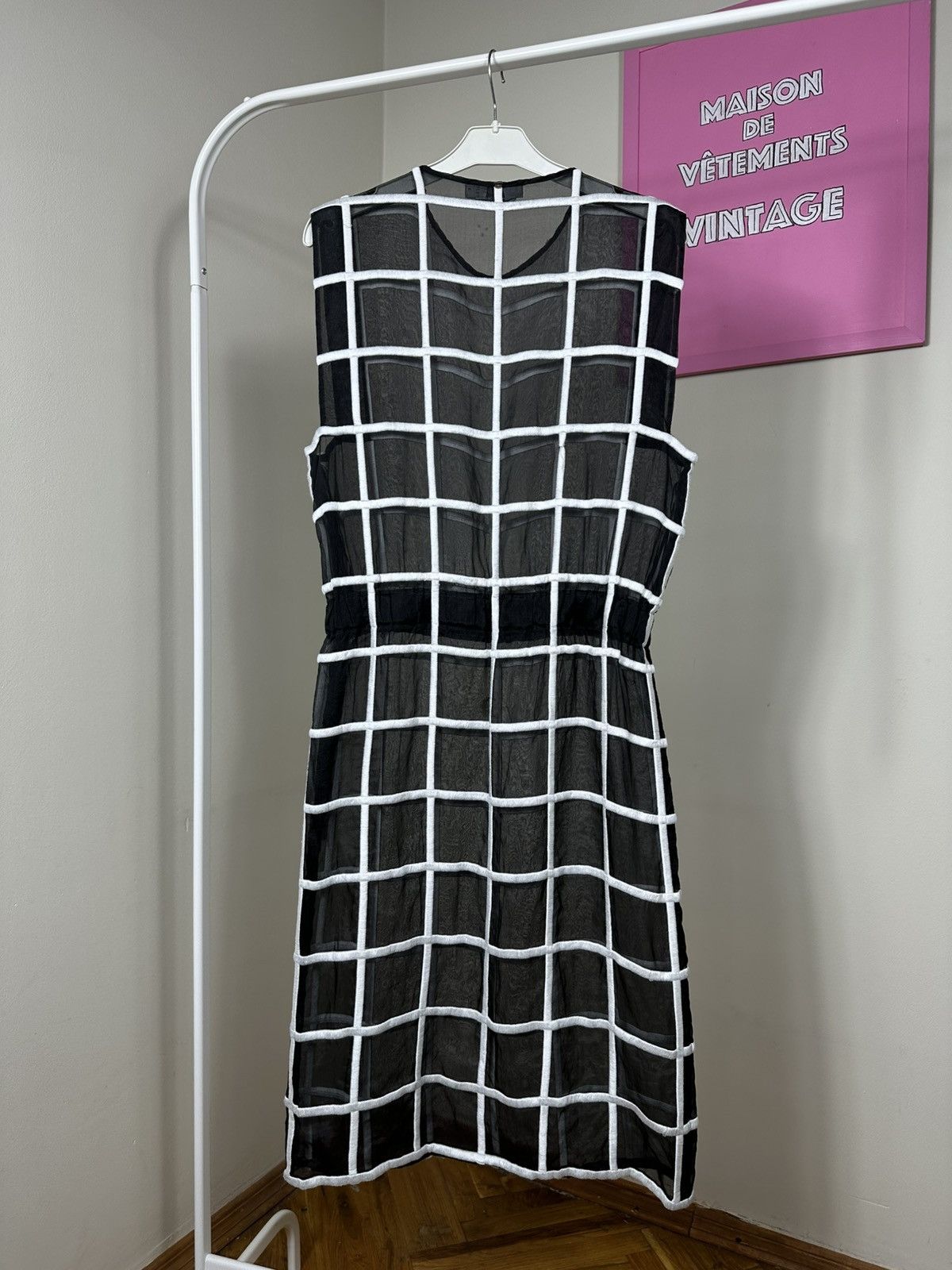 Sportmax Rare Sportmax Defile Runaway 2013 Silk Mid Dress Check Size S / US 4 / IT 40 - 15 Thumbnail