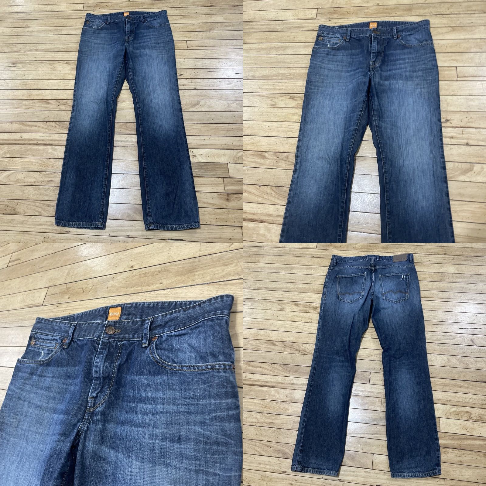 Hugo Boss HUGO BOSS Orange Jeans Men W34 L34 Blue Straight Stretch Zip Fly Denim 34/34 Jeans Size US 34 / EU 50 - 11 Thumbnail