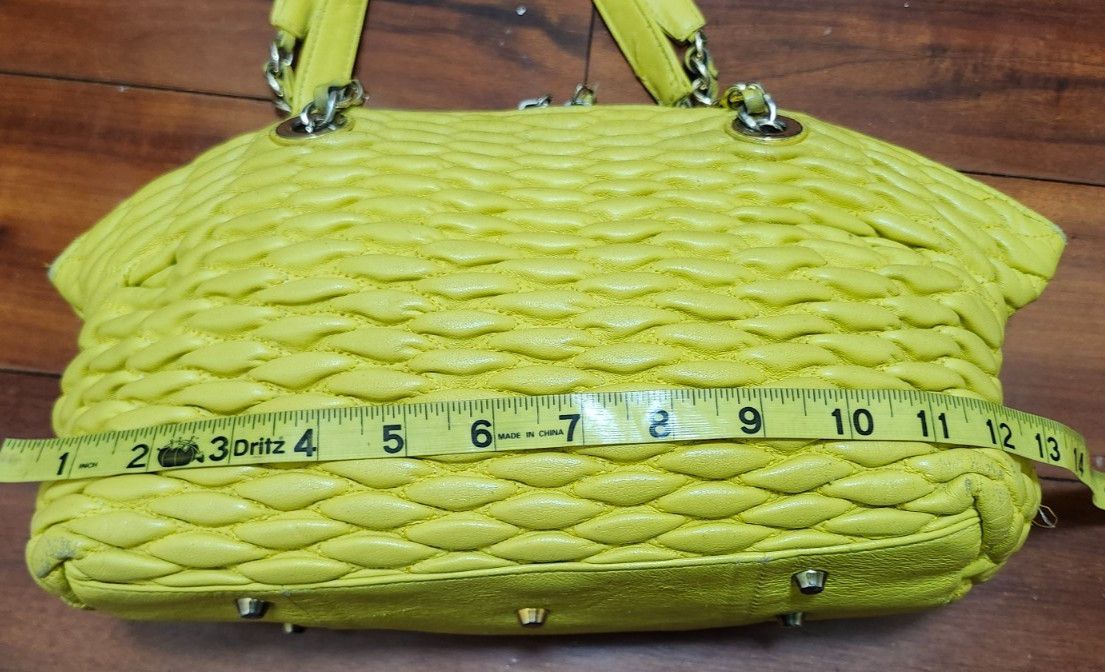 Other Paolo Masi Italy Woven Leather Tote Bag Yellow Leather Size ONE SIZE - 14 Thumbnail