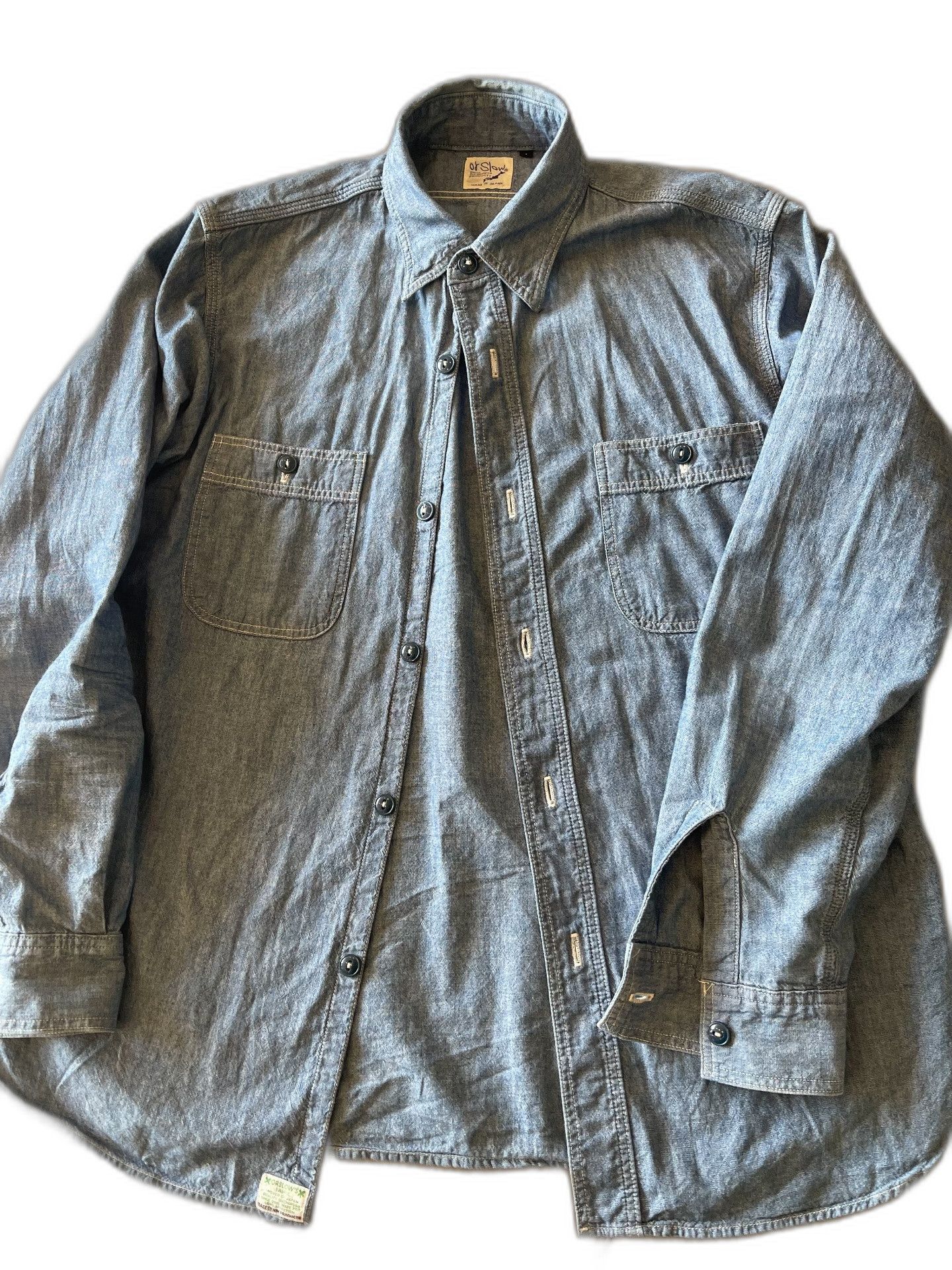 Orslow Orslow Chambray Denim Shirt Size US S / EU 44-46 / 1 - 1 Thumbnail