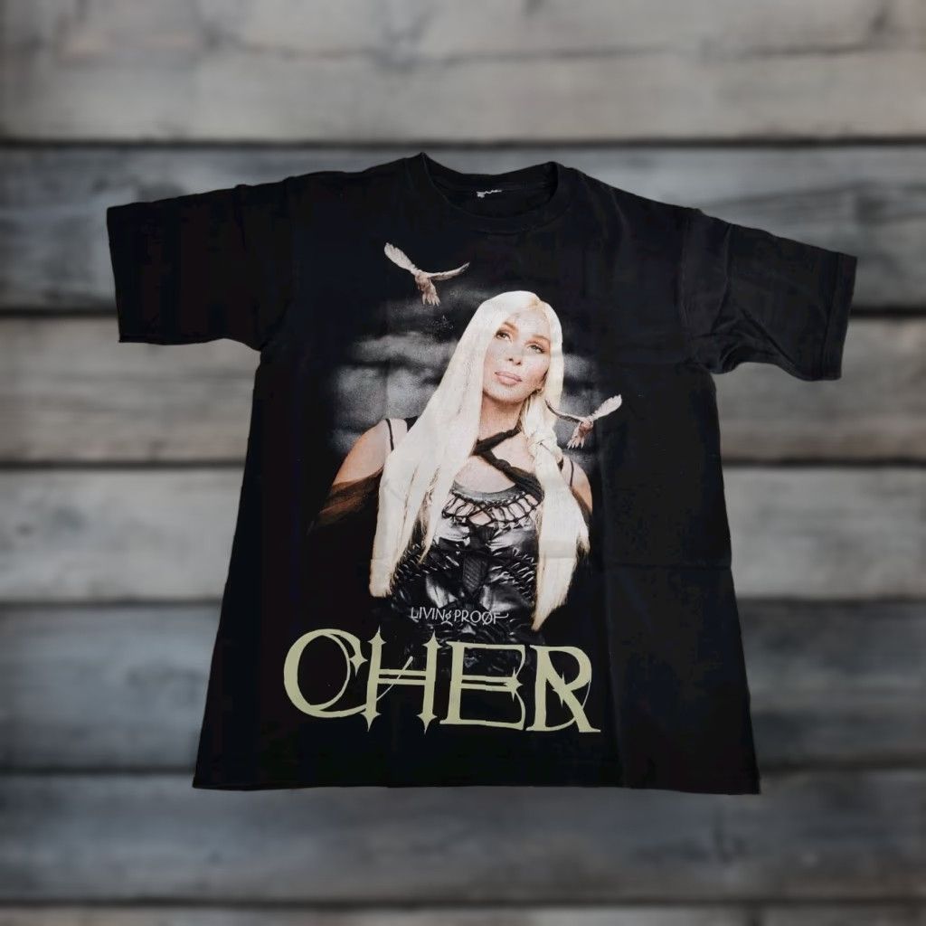 Vintage VINTAGE 2002 CHER LIVING PROOF Farewell TOUR Concert T-Shirt Double Sided Size US M / EU 48-50 / 2 - 1 Thumbnail