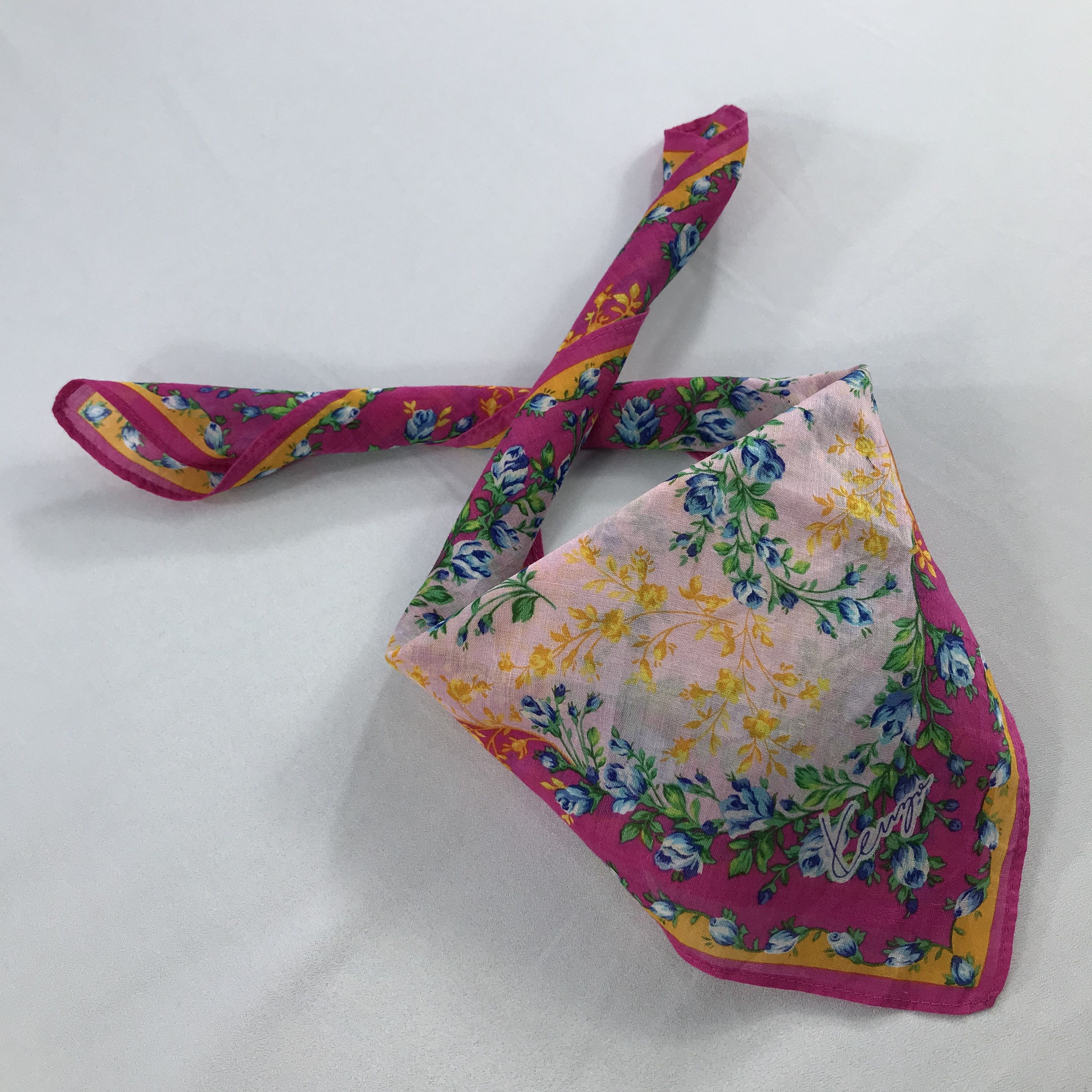 Kenzo × Vintage Kenzo Bandana / Handkerchief / Neckerchief - S2690 Size ONE SIZE - 4 Thumbnail