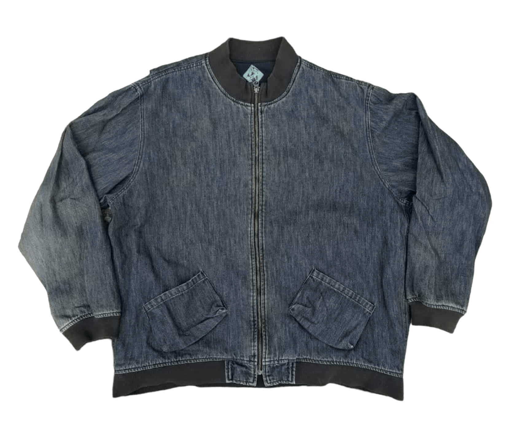 image of Japanese Denim Bomber Jacket in Blue, Men's (Size XL)