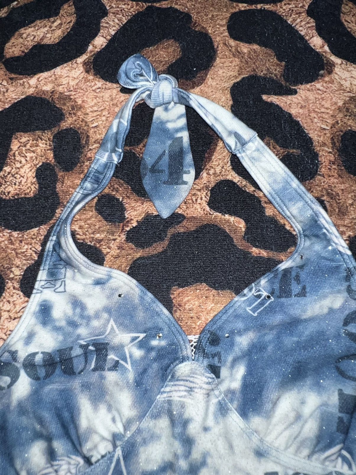 Japanese Brand Y2K bling halter neck top 🎀💖 Size S / US 4 / IT 40 - 6 Thumbnail