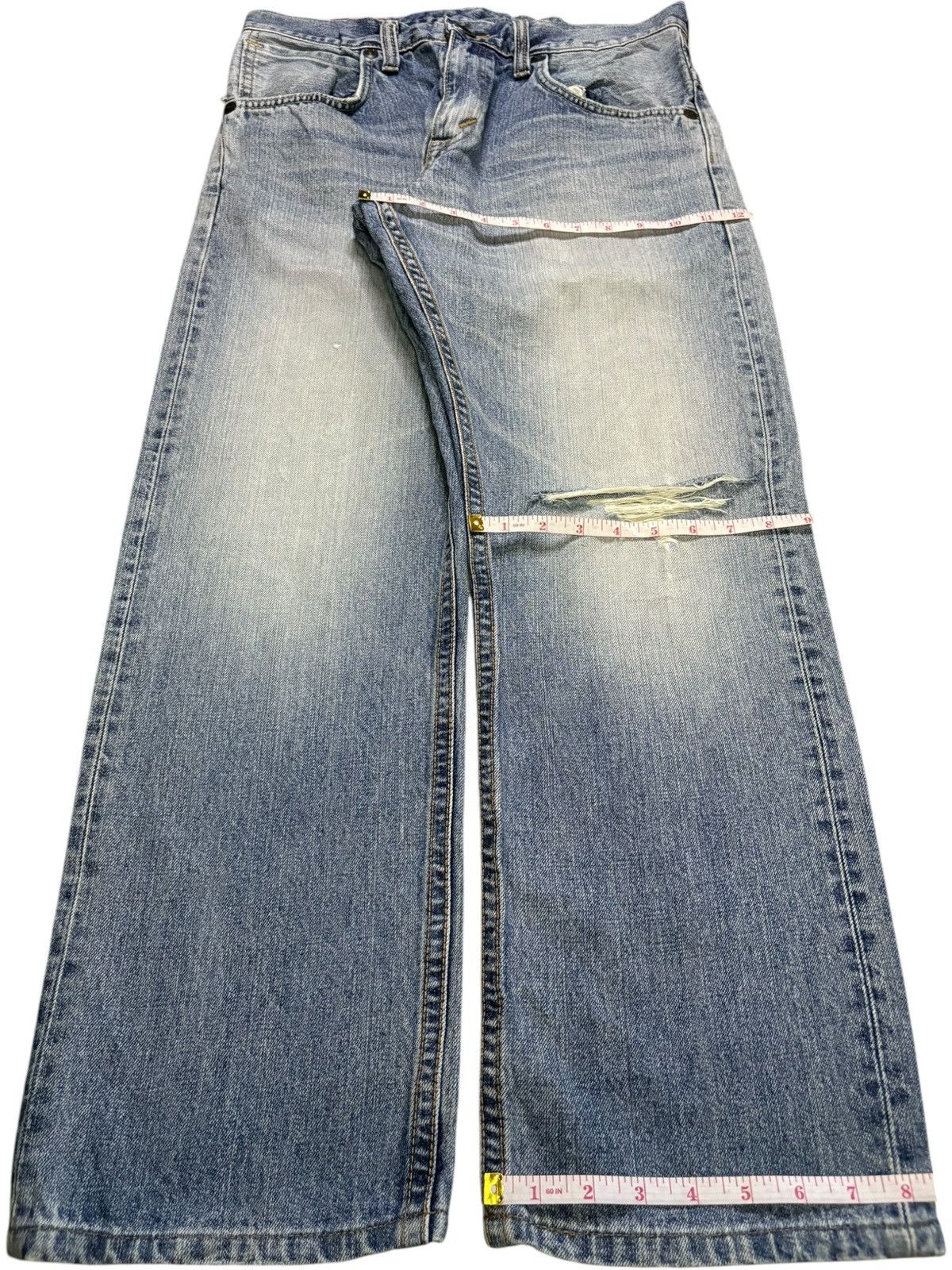 Edwin Exclusive Vintage Edwin Faded Distressed Loose Baggy Jeans Size US 32 / EU 48 - 14 Thumbnail
