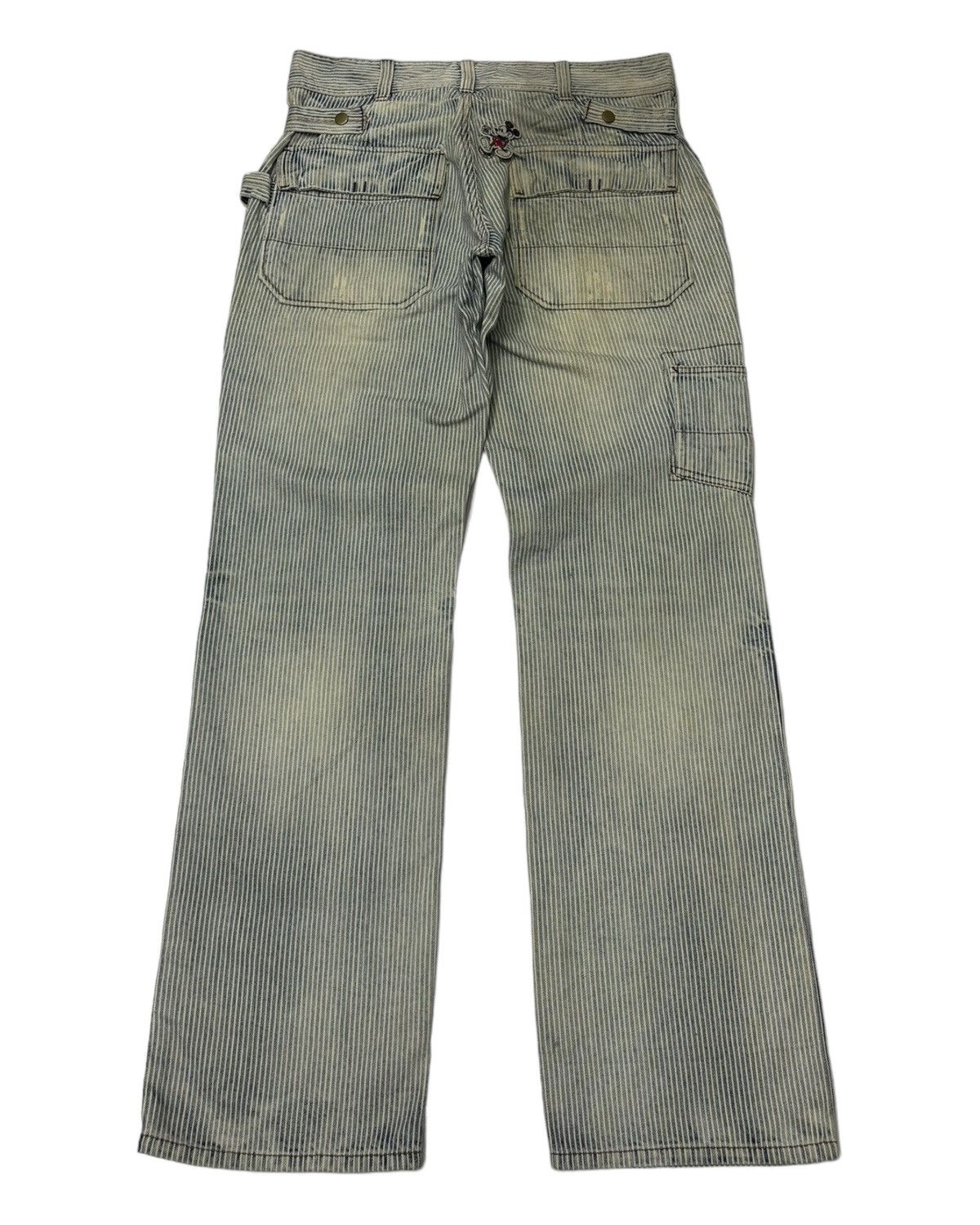 Hysteric Glamour × Japanese Brand OIL CAKE JAPANESE WABASH STRIPED CARPENTER PANTS Size US 33 - 2 Thumbnail