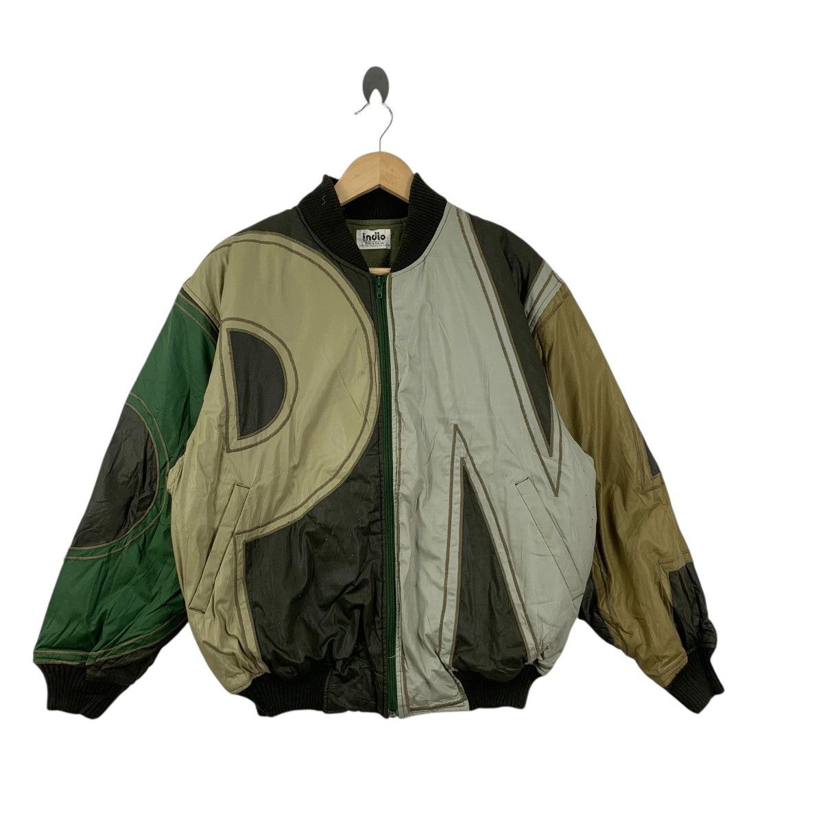 Vintage Vintage INDIO PIONEER PATCHWORK Over Print Bomber Jacket Size XXL / US 16-18 / IT 52-54 - 4 Thumbnail