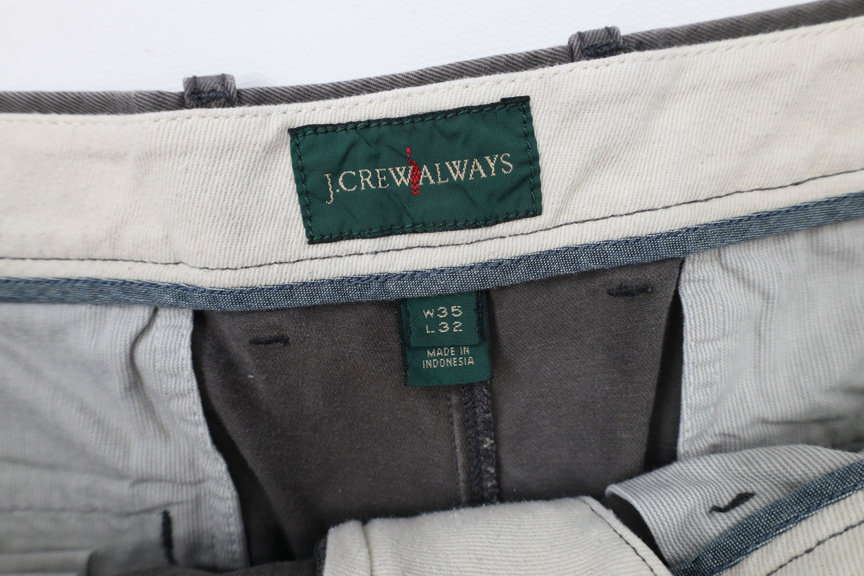 J.Crew × Vintage Vintage J Crew Straight Leg Cotton Chinos Chino Pants Gray Size US 35 - 8 Thumbnail