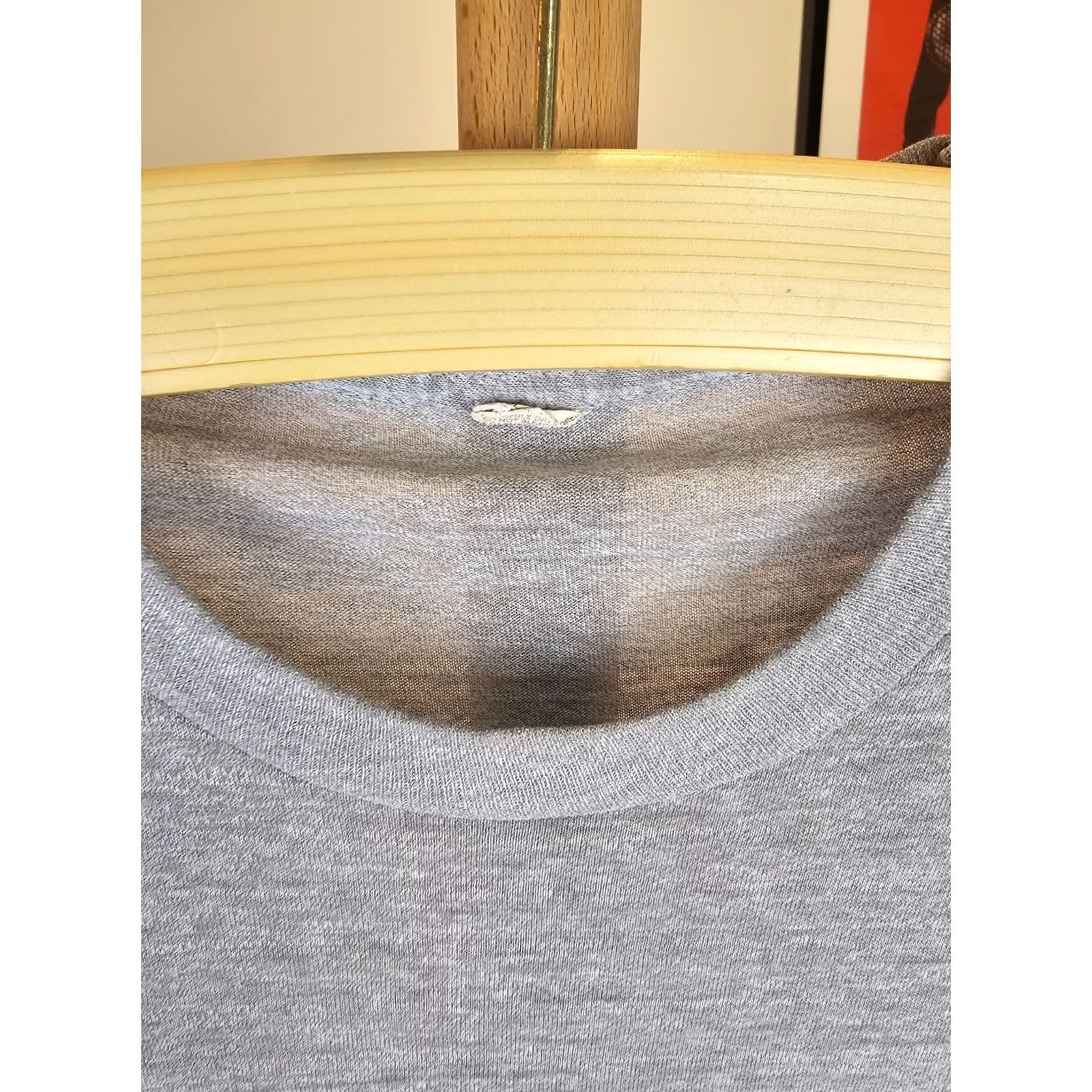 Vintage STAR SCREEN T-SHIRT Mens Short Sleeve Round Neck Gray 50/50 Cotton Vintage 80's BLANK PAPER THIN SINGLE STITCH Logo Stars 19 INCH 27 INCH L Size US M / EU 48-50 / 2 - 5 Thumbnail