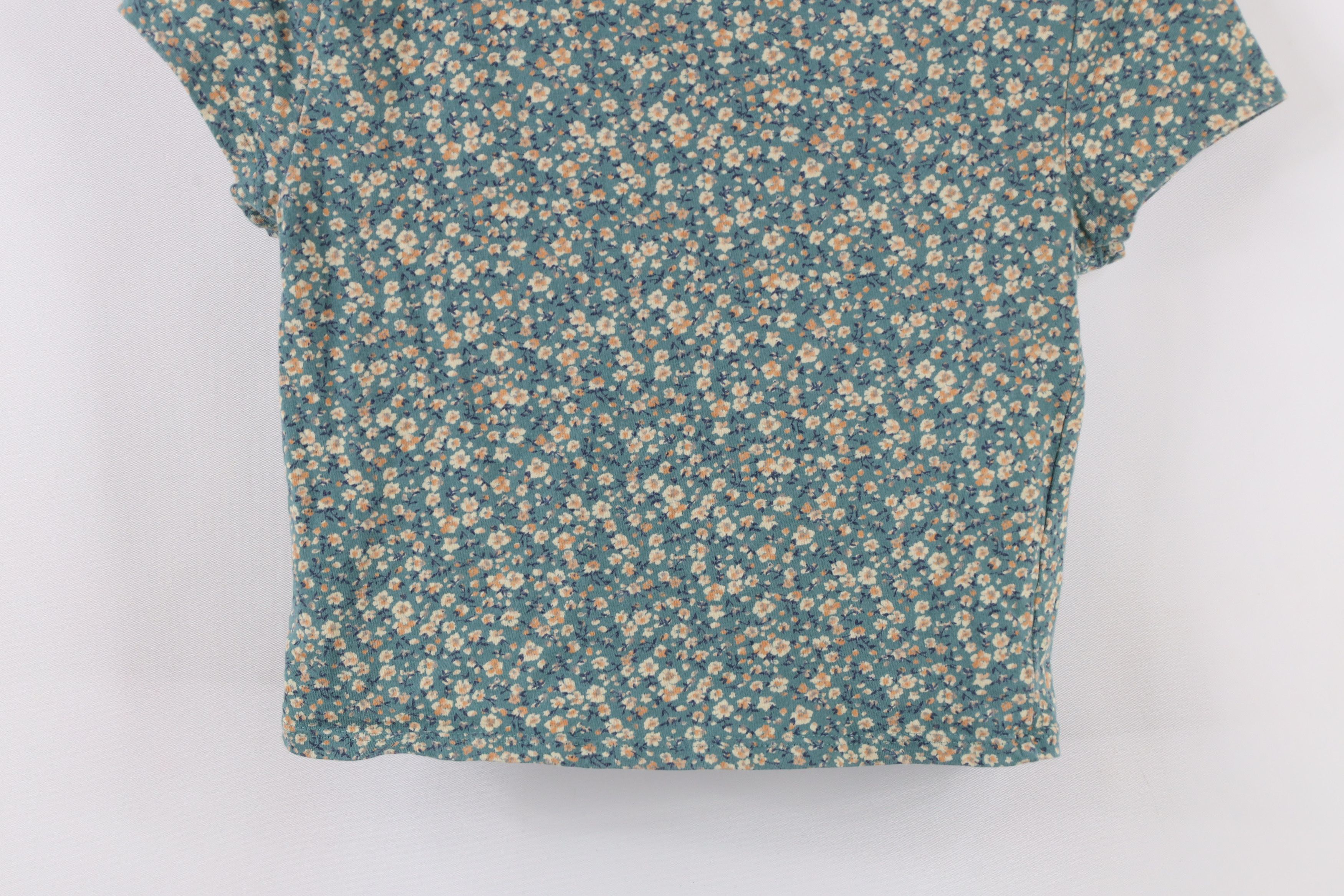 American Eagle Outfitters × Vintage Vintage Y2K American Eagle Ribbed Flower Cropped T-Shirt Size XS / US 0-2 / IT 36-38 - 8 Thumbnail