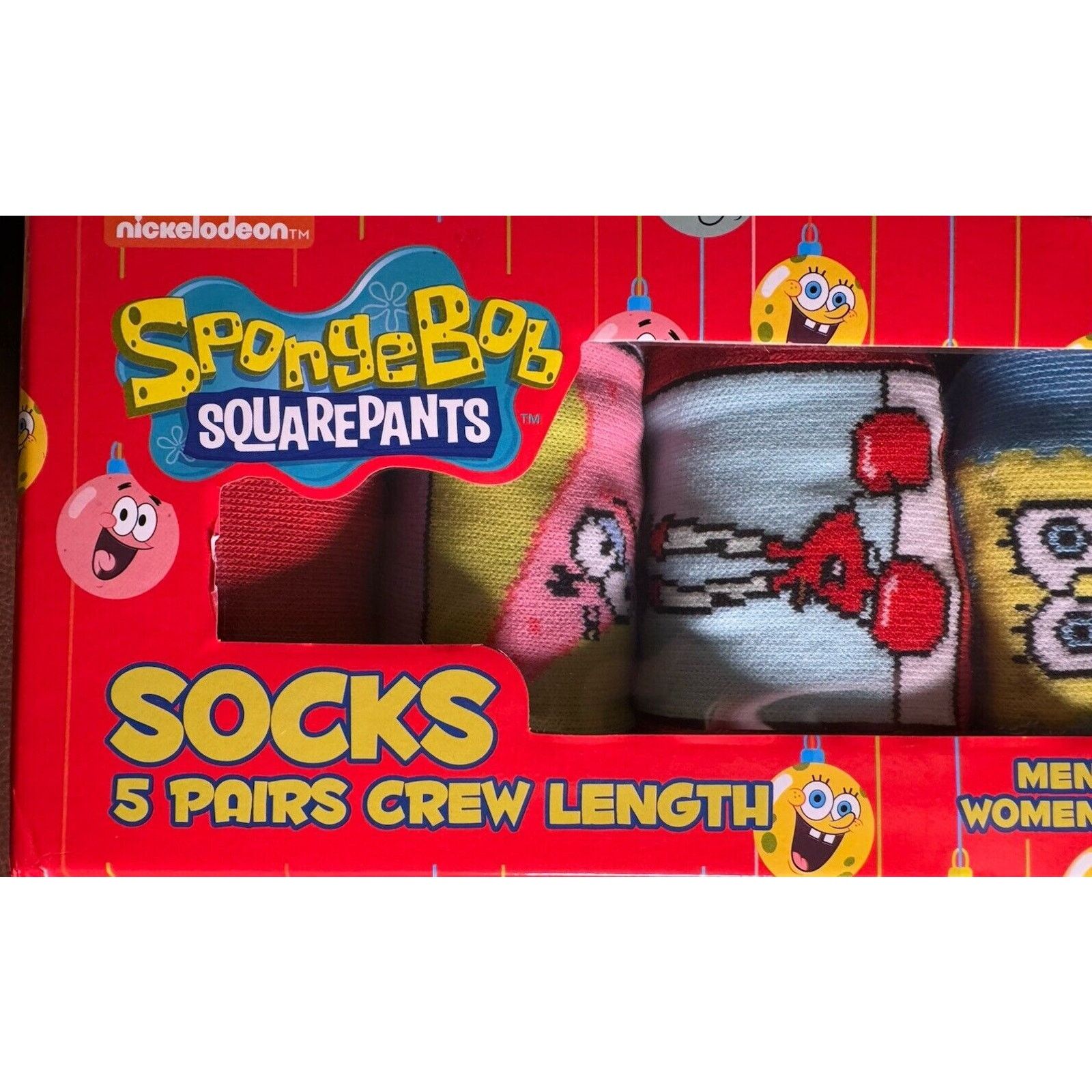 The Unbranded Brand ODD SOX SPONGEBOB SQUAREPANTS SOCKS 5 PAIRS CREW MEN'S 8-12 Size ONE SIZE - 4 Thumbnail