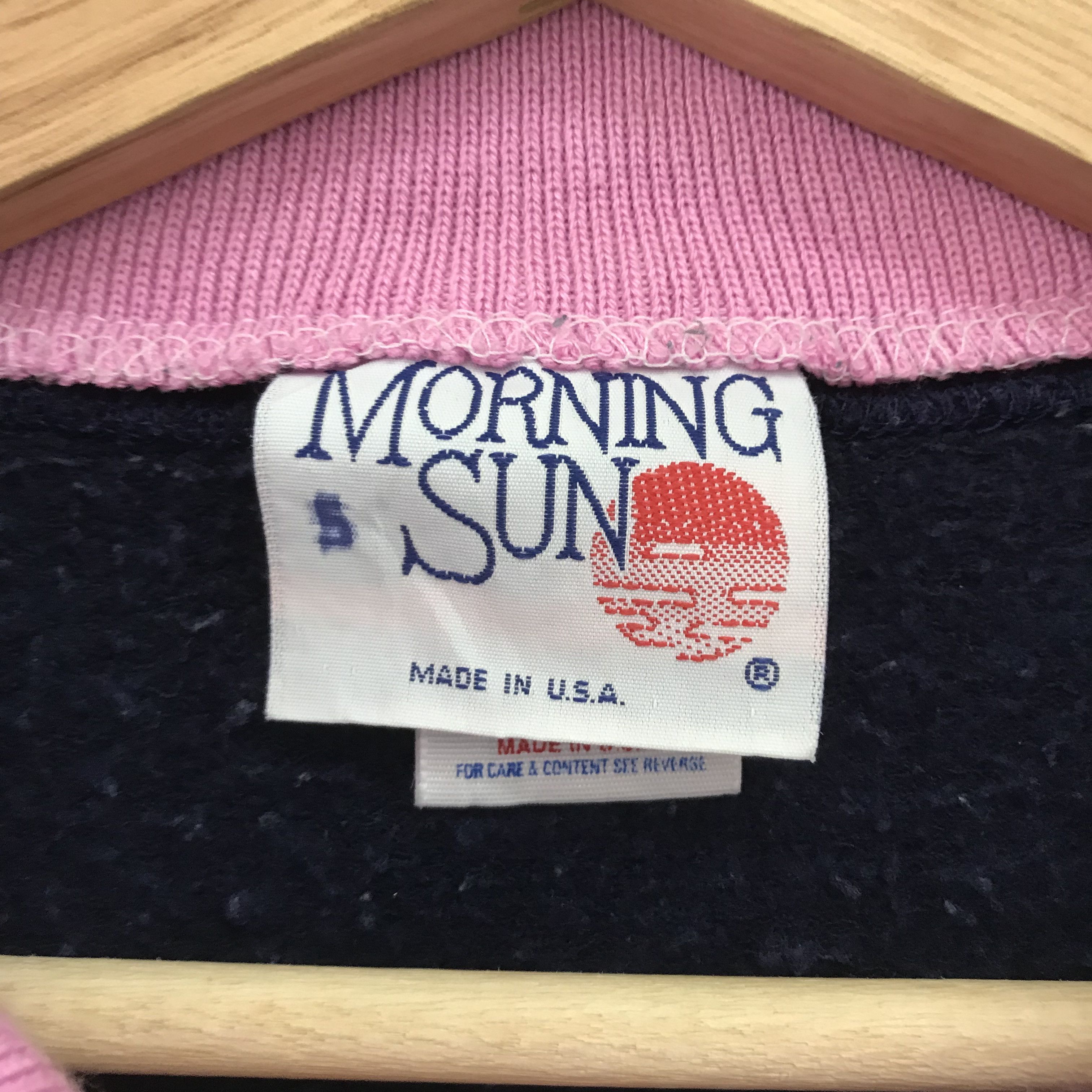 Vintage Vintage 90's Morning Sun Blue Sweatshirt Medium - 633 Size US M / EU 48-50 / 2 - 8 Thumbnail
