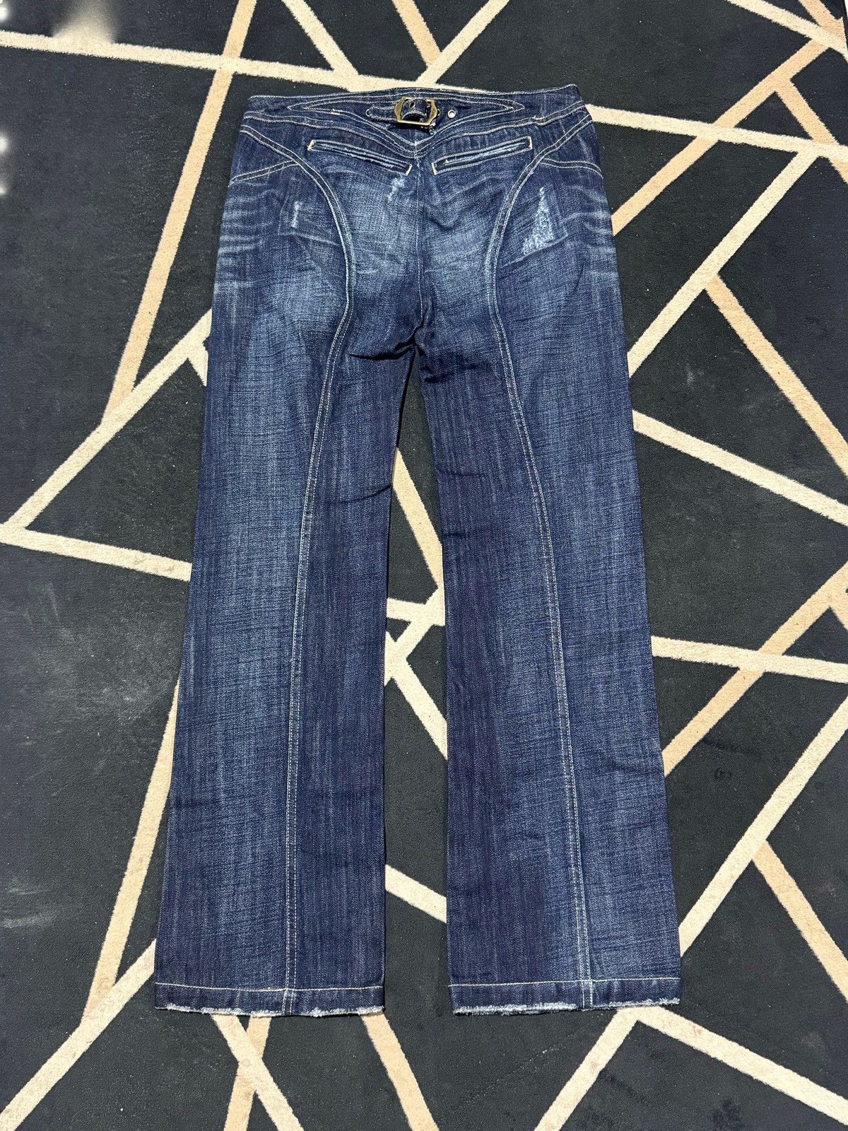 Just Cavalli 2000s Justcavalli Zipper Pants Denim Flared Low Waist Size 27" / US 4 / IT 40 - 2 Thumbnail