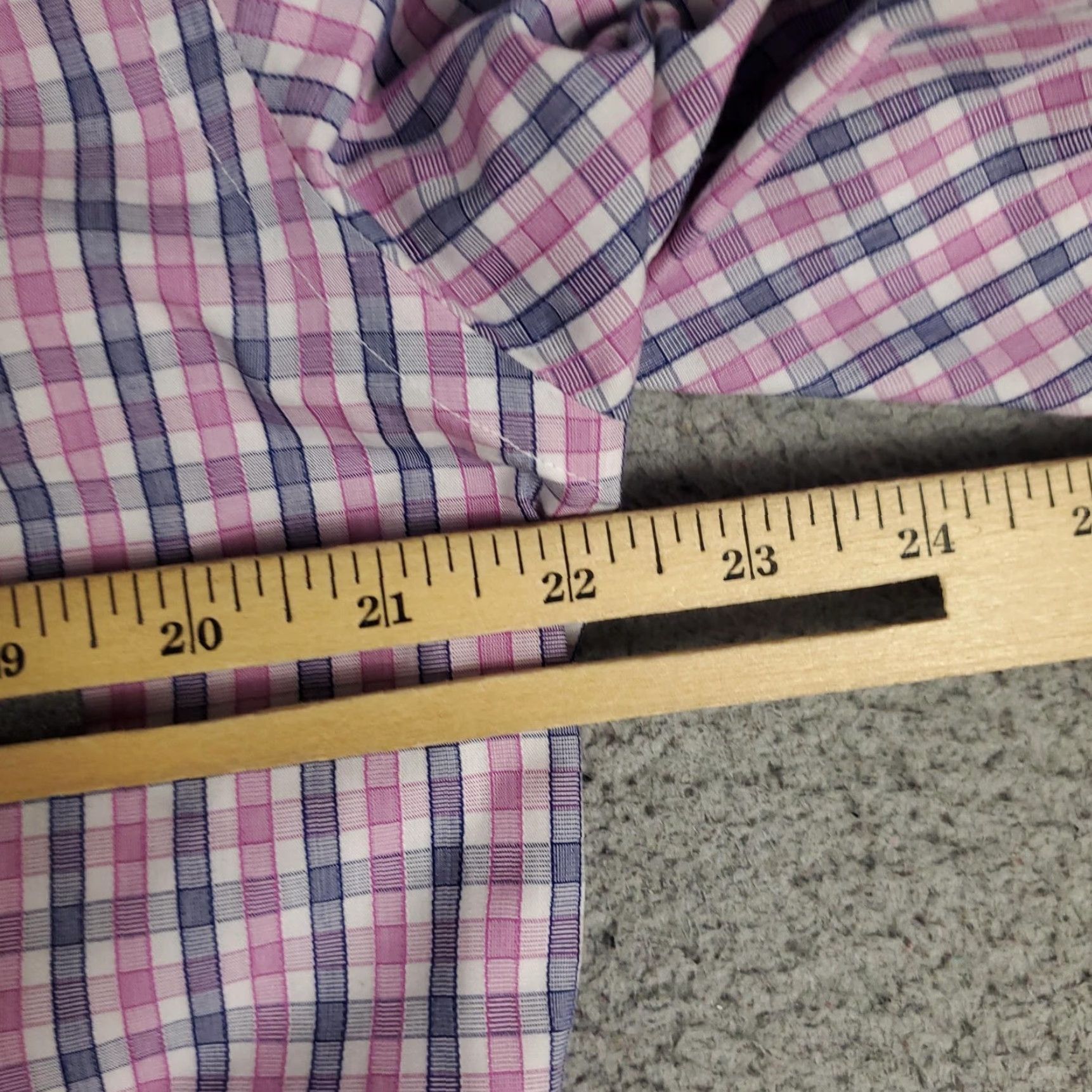UNTUCKit UNTUCKit Shirt Mens LT Big & Tall Pink Blue Check Slim Fit Wrinkle Free Size US L / EU 52-54 / 3 - 5 Thumbnail