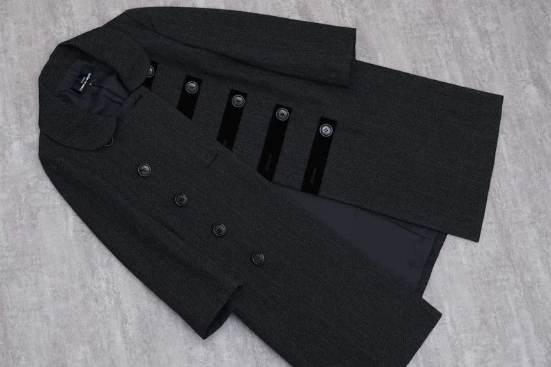 Comme des Garcons Comme des Garcons Double-breasted dark grey wool coat 100% Size S / US 4 / IT 40 - 3 Thumbnail