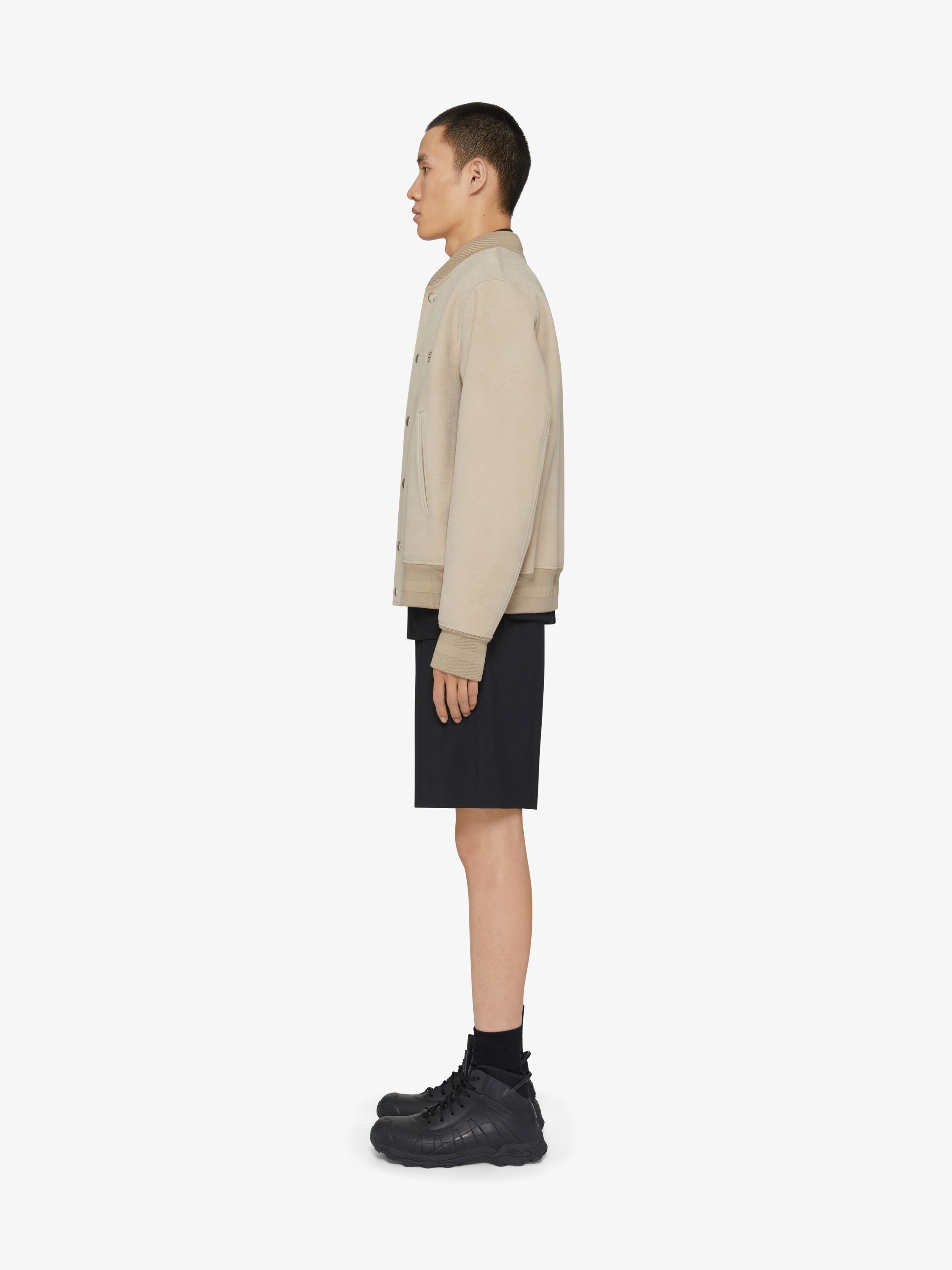 Givenchy o1w1db10925 Leather Varsity Jacket in Beige Size US M / EU 48-50 / 2 - 3 Thumbnail