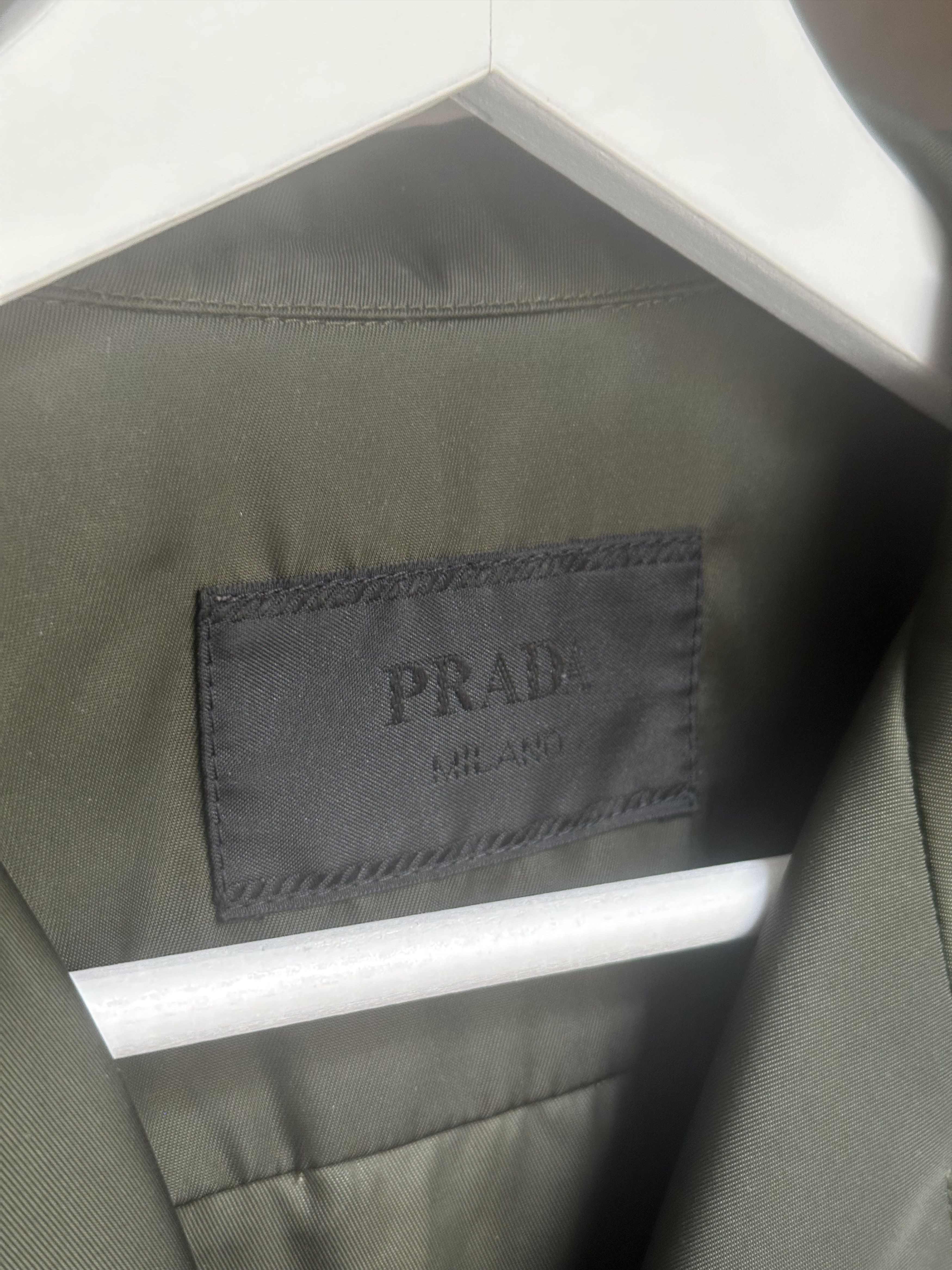 Prada Prada Green Military Shirt Nylon Size US L / EU 52-54 / 3 - 8 Thumbnail