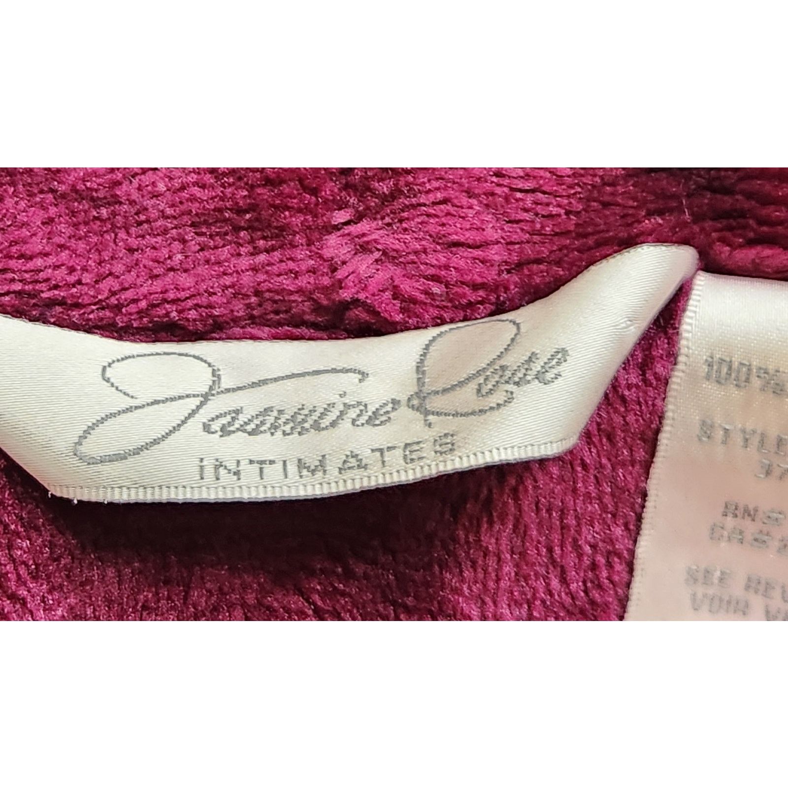 Other Jasmine Rose Burgundy Plush Robe Small Pockets Pockets Size ONE SIZE - 4 Thumbnail