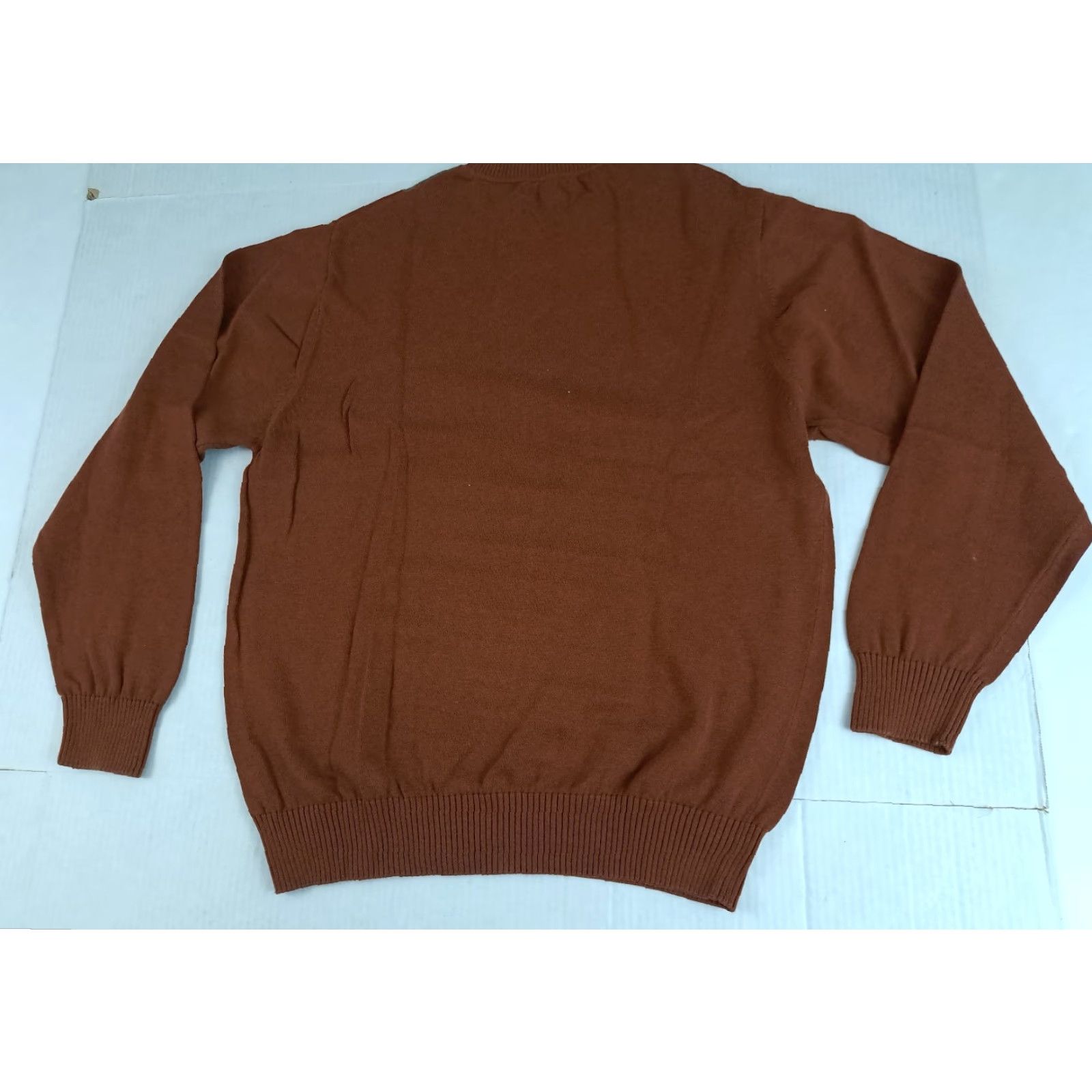 Vintage VINTAGE Argyle Brown Mens Cotton Knit Sweater Large Crew Neck Pullover Winter Casual Sweater Alex Cannon Mens Size L Brown Cotton Knit Vintage Size US L / EU 52-54 / 3 - 4 Thumbnail