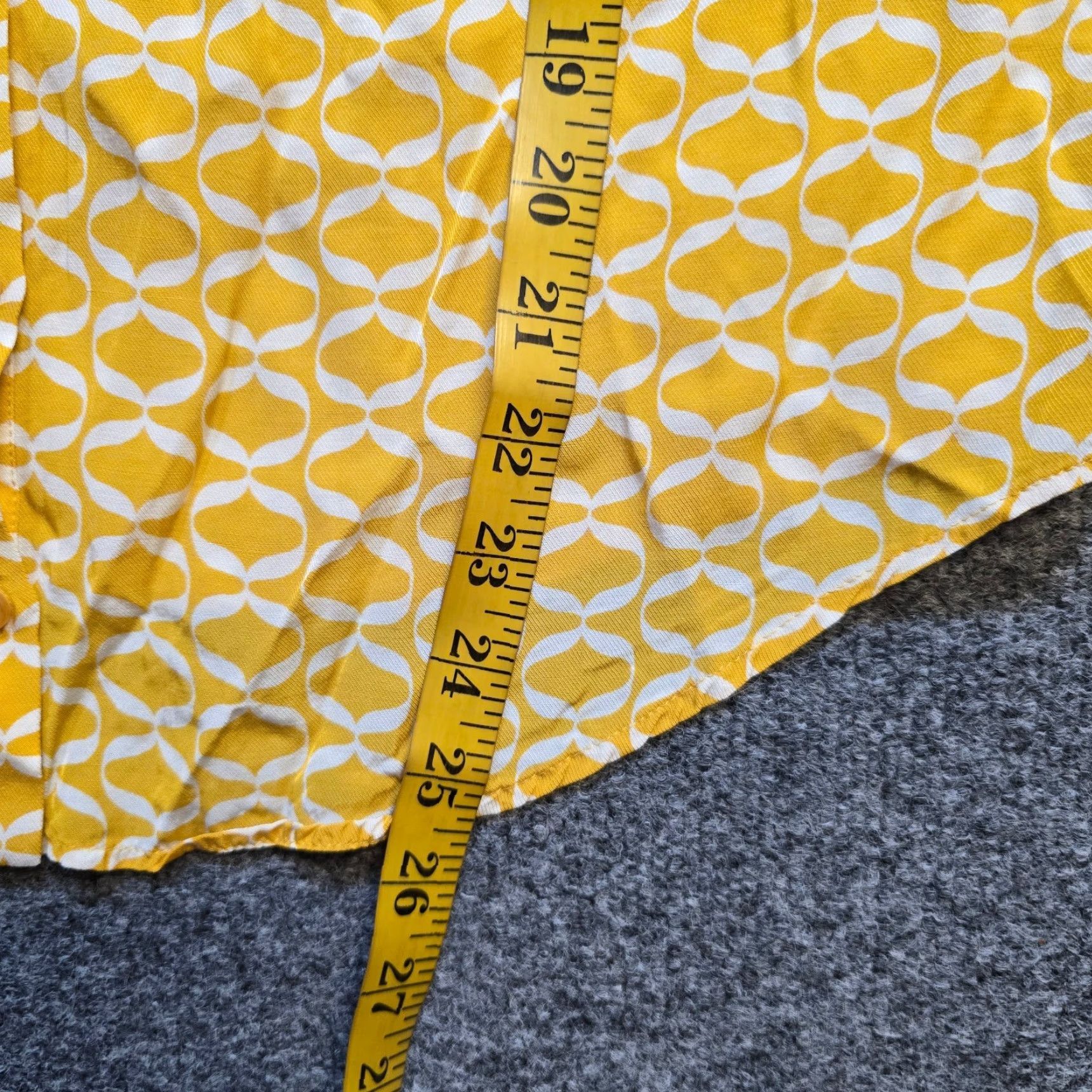 Boden Boden Button-Up Top Womens 6 Yellow White Geometric Long Sleeve Preppy Career Casual Shirt Womens Regular Small details not necessary Size M / US 6-8 / IT 42-44 - 6 Thumbnail