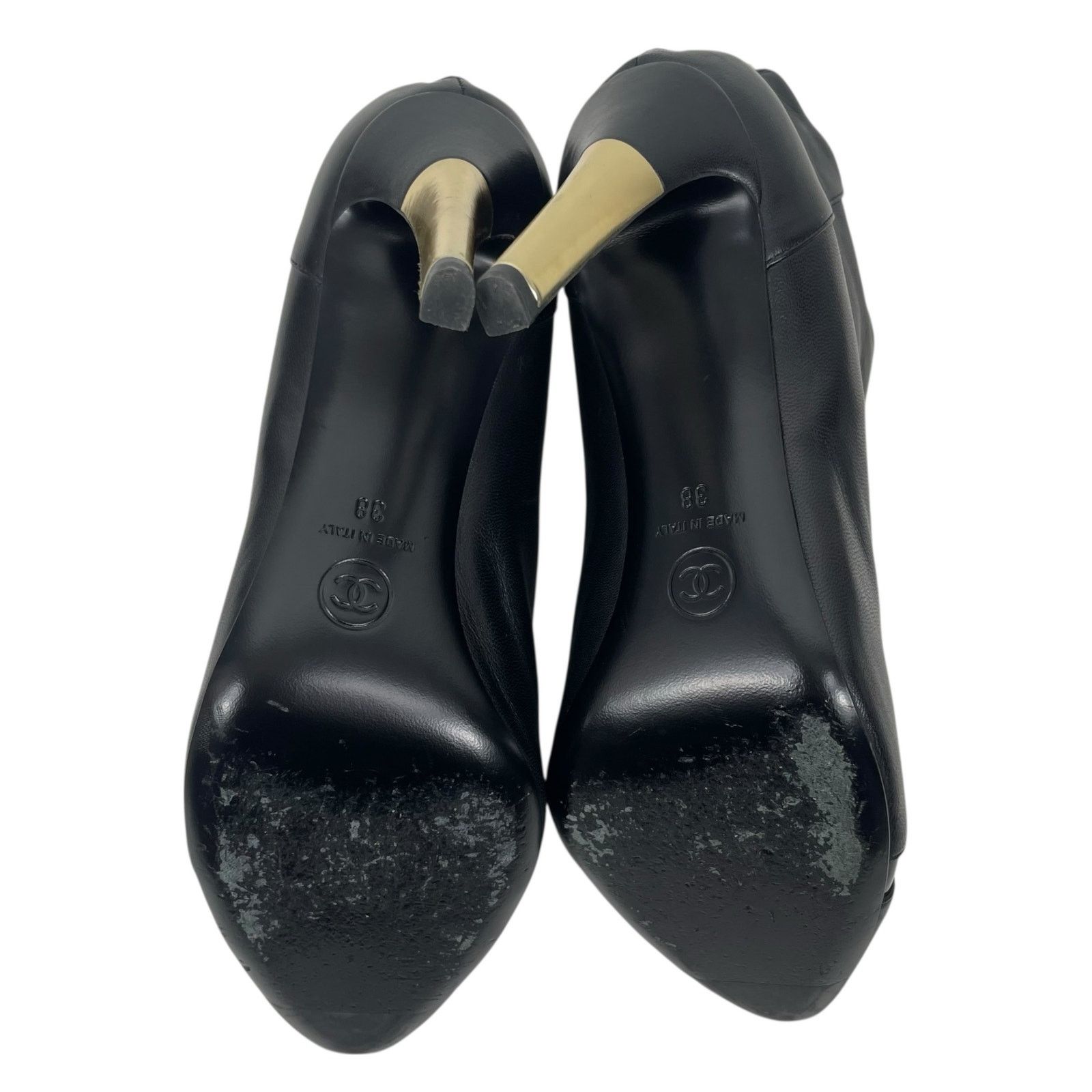 Chanel Chanel CC Logo Cap Toe Lamb Leather Heel Ankle Boots 38 Size US 8 / IT 38 - 10 Thumbnail