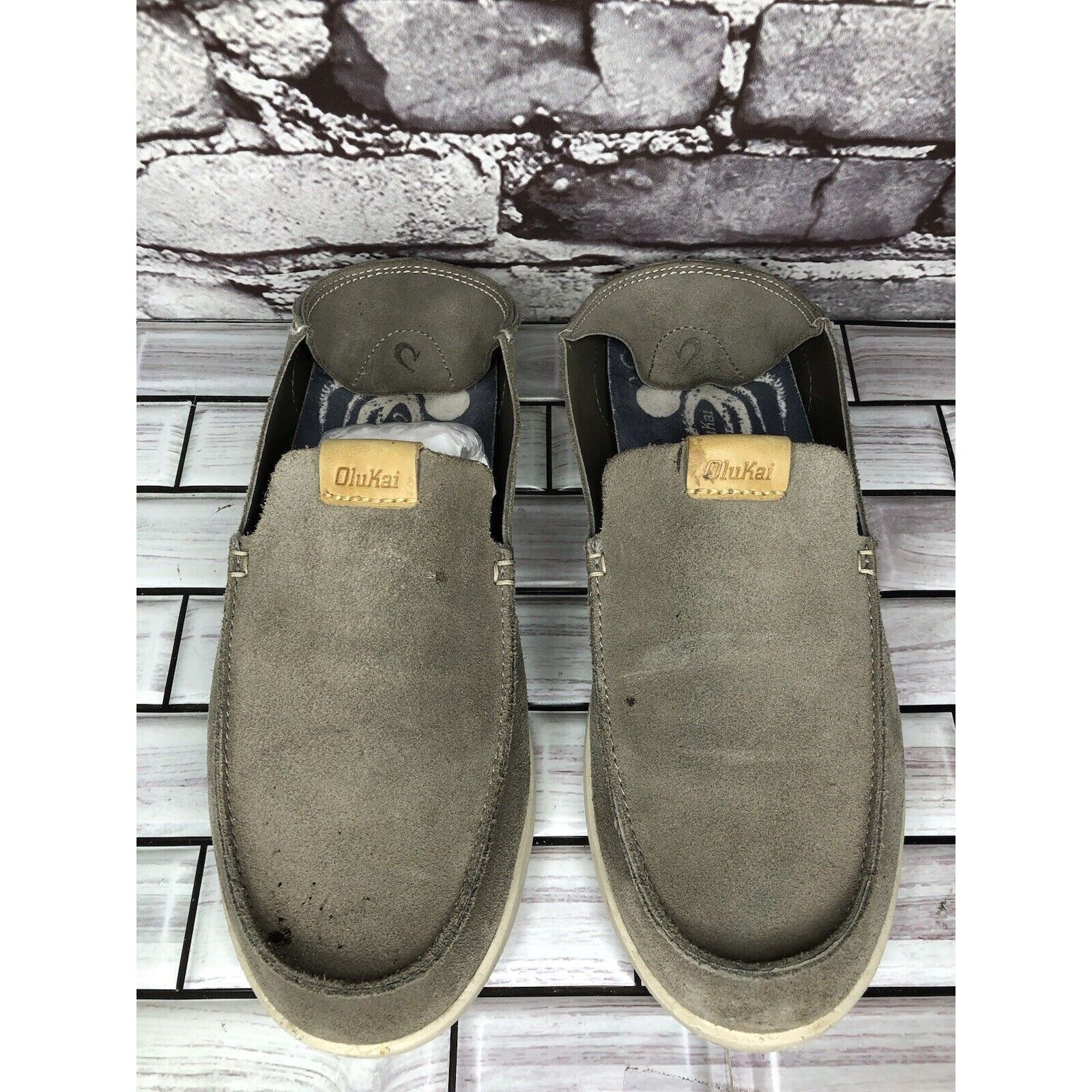 Olukai Olukai Mens Nalukai Kala Slip On Loafer Gray Suede Convertib Size US 8 / EU 41 - 17 Thumbnail