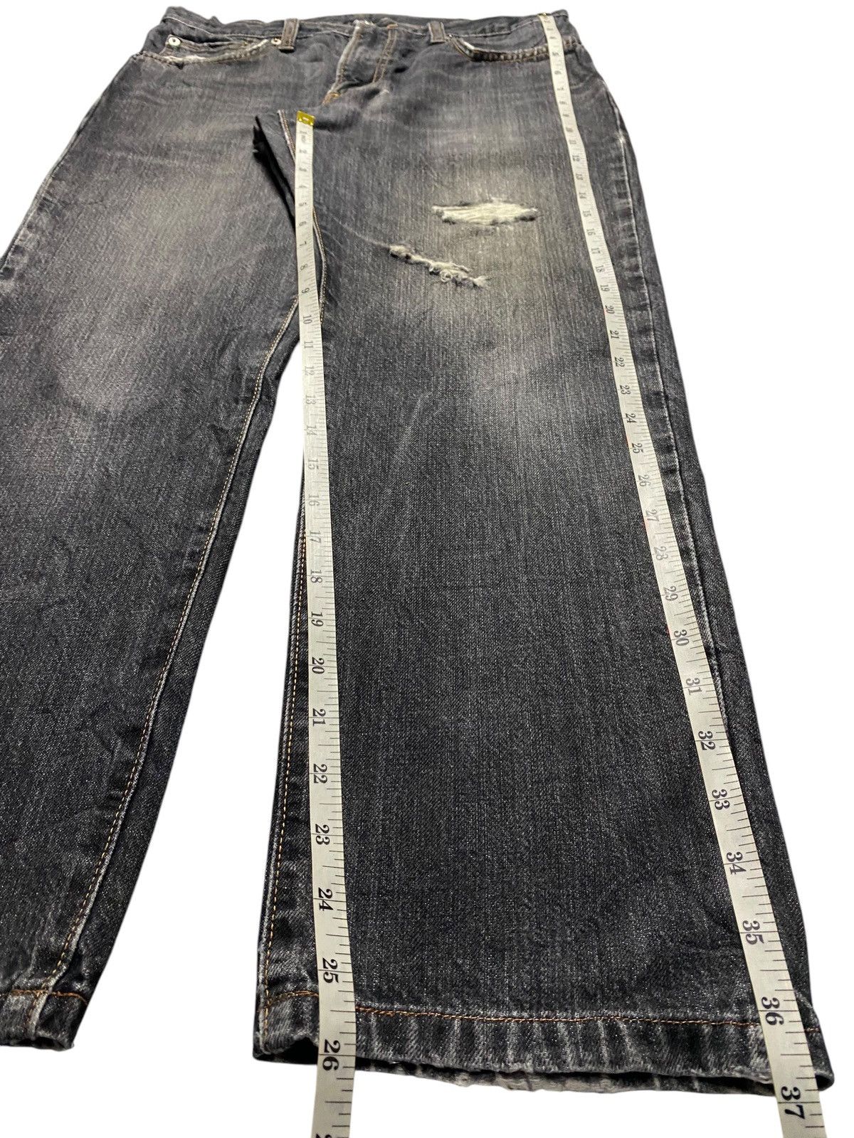 Edwin Vintage Edwin Japan Denim Tears Distressed Loose Slim Jeans Size US 32 / EU 48 - 16 Thumbnail