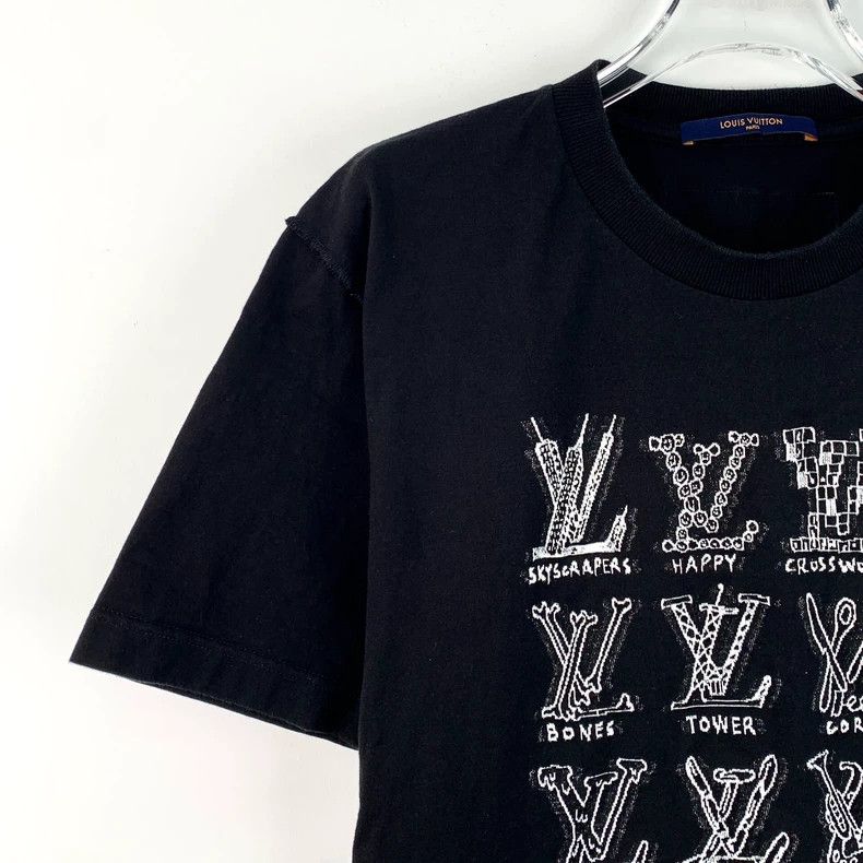 Louis Vuitton Louis Vuitton Black logo monogram embroidered cotton crewn Size US M / EU 48-50 / 2 - 3 Thumbnail