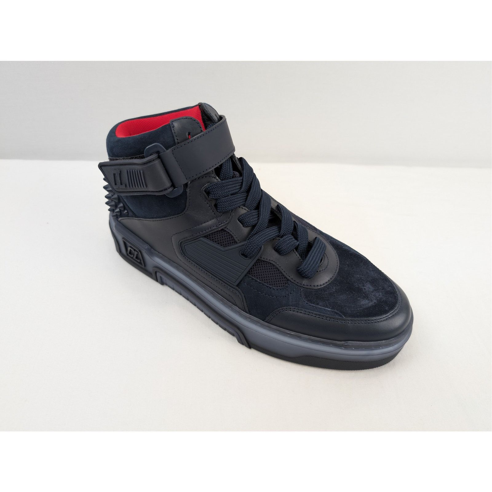 Christian Louboutin o1rshd1 Astroloubi Mid Flat Sneakers in Marine Blue 45 Size US 12 / EU 45 - 3 Thumbnail