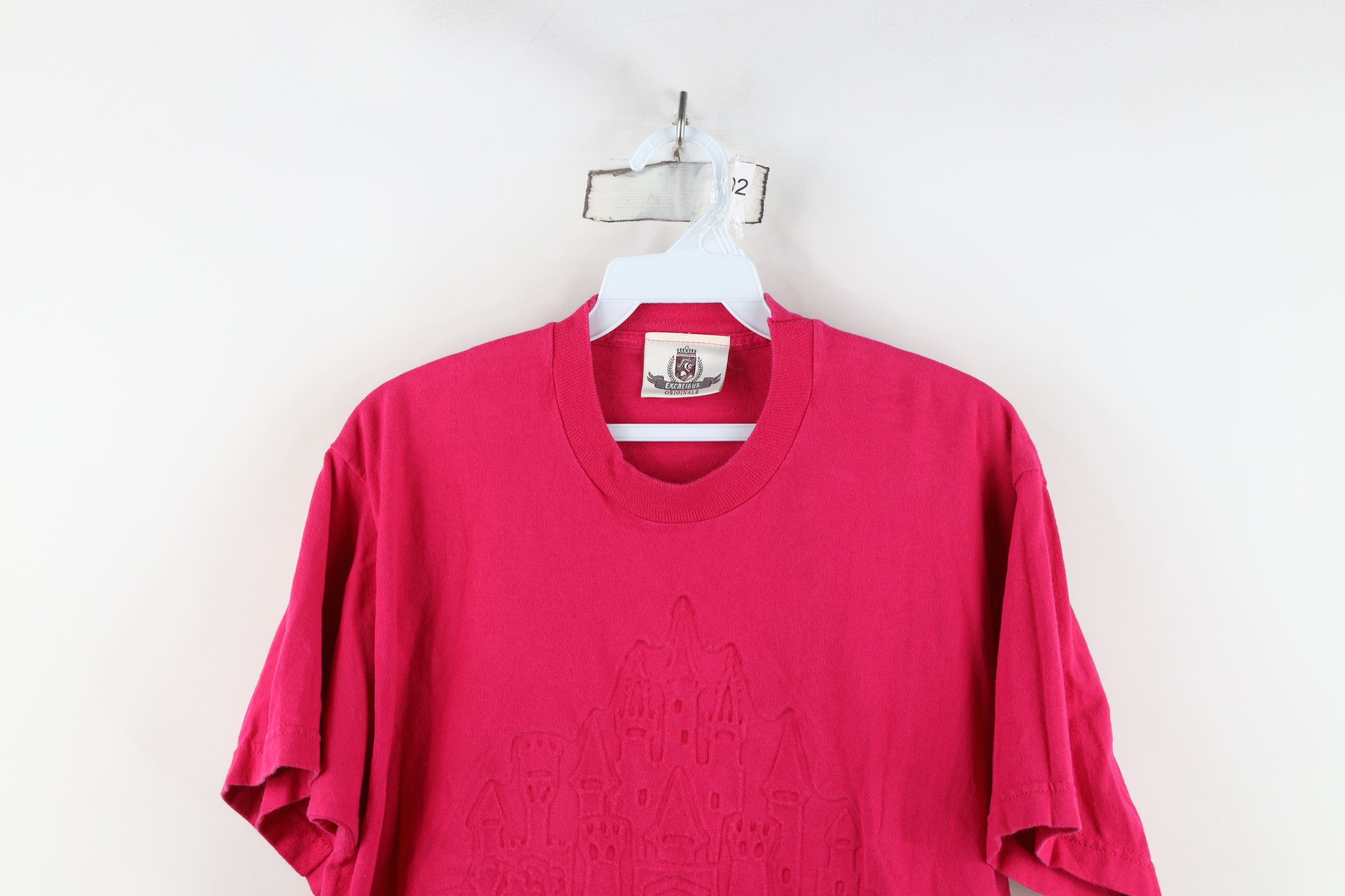 Vintage Vintage 90s Excalibur Las Vegas Casino T-Shirt Pink USA Size L / US 10 / IT 46 - 2 Thumbnail