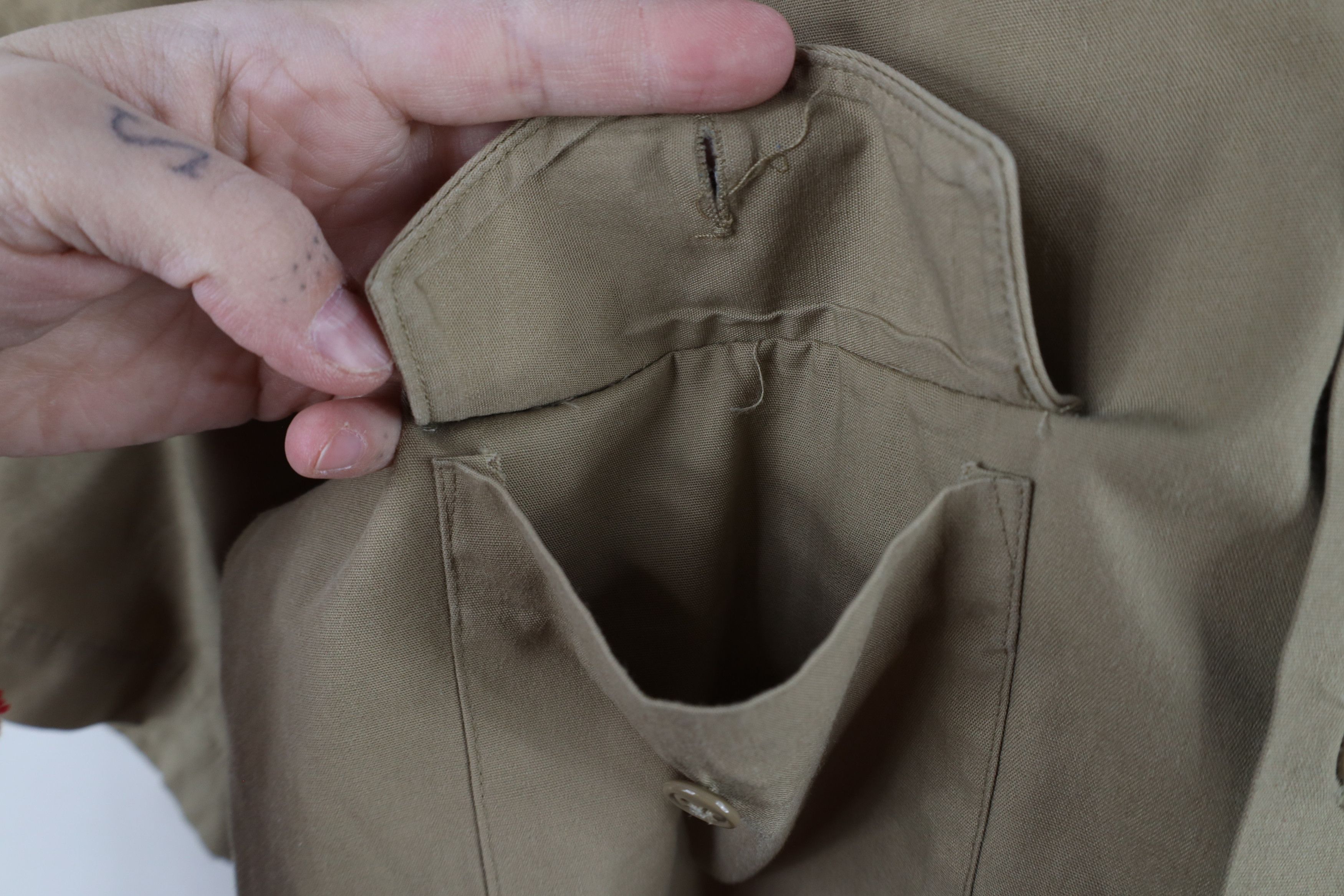 Vintage Vintage 80s Military Short Sleeve Button Shirt Khaki USA Size US M / EU 48-50 / 2 - 7 Thumbnail