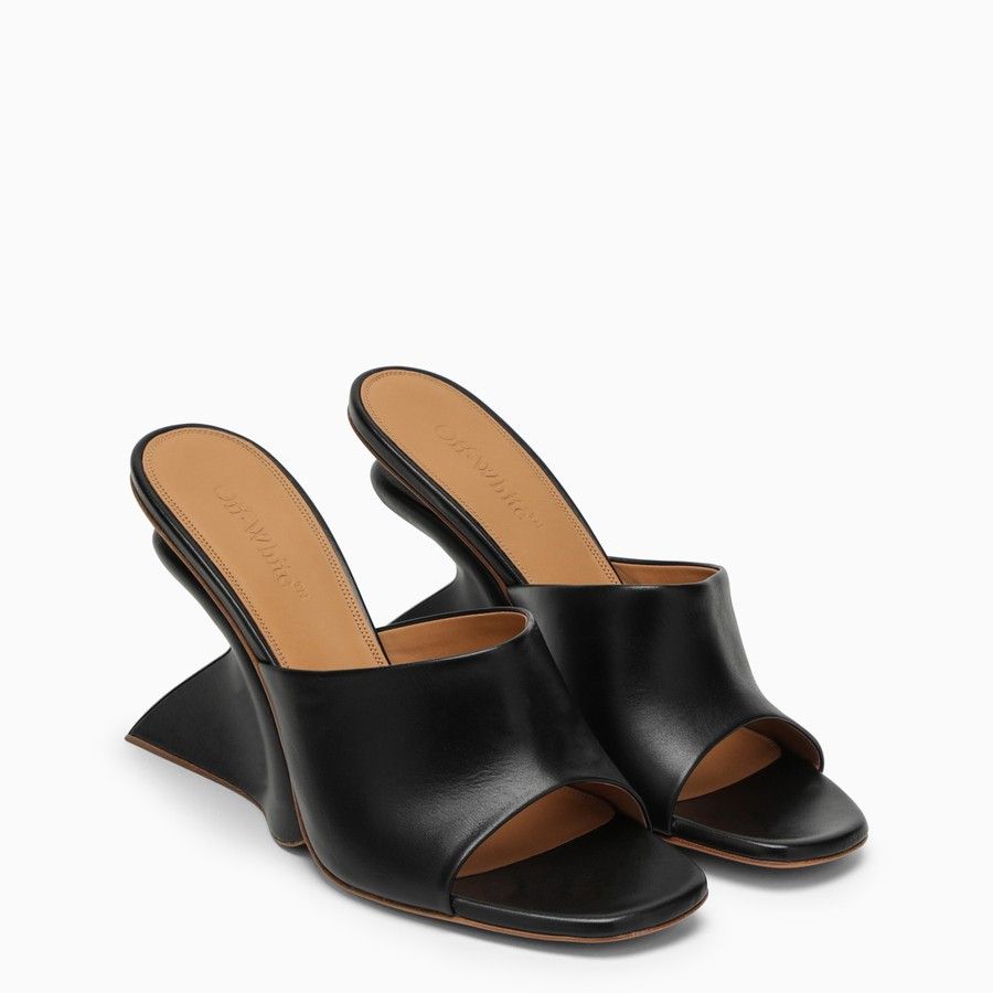 Off-White o1d2blof0924 Leather Jug Sabot in Black Size US 6 / IT 36 - 2 Thumbnail