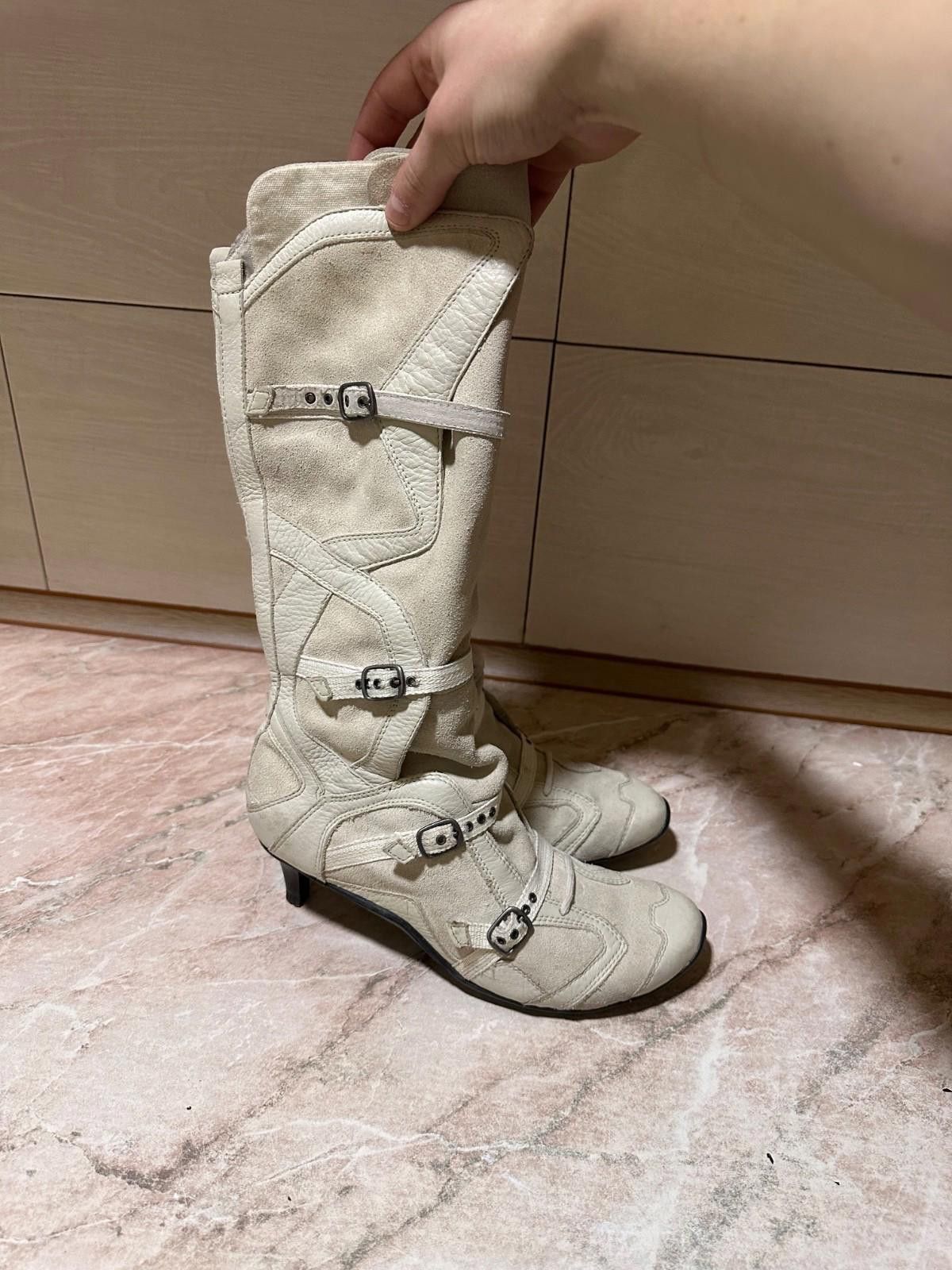 Diesel Diesel Leather Western boots Beige Sz 37 Size US 7 / IT 37 - 3 Thumbnail